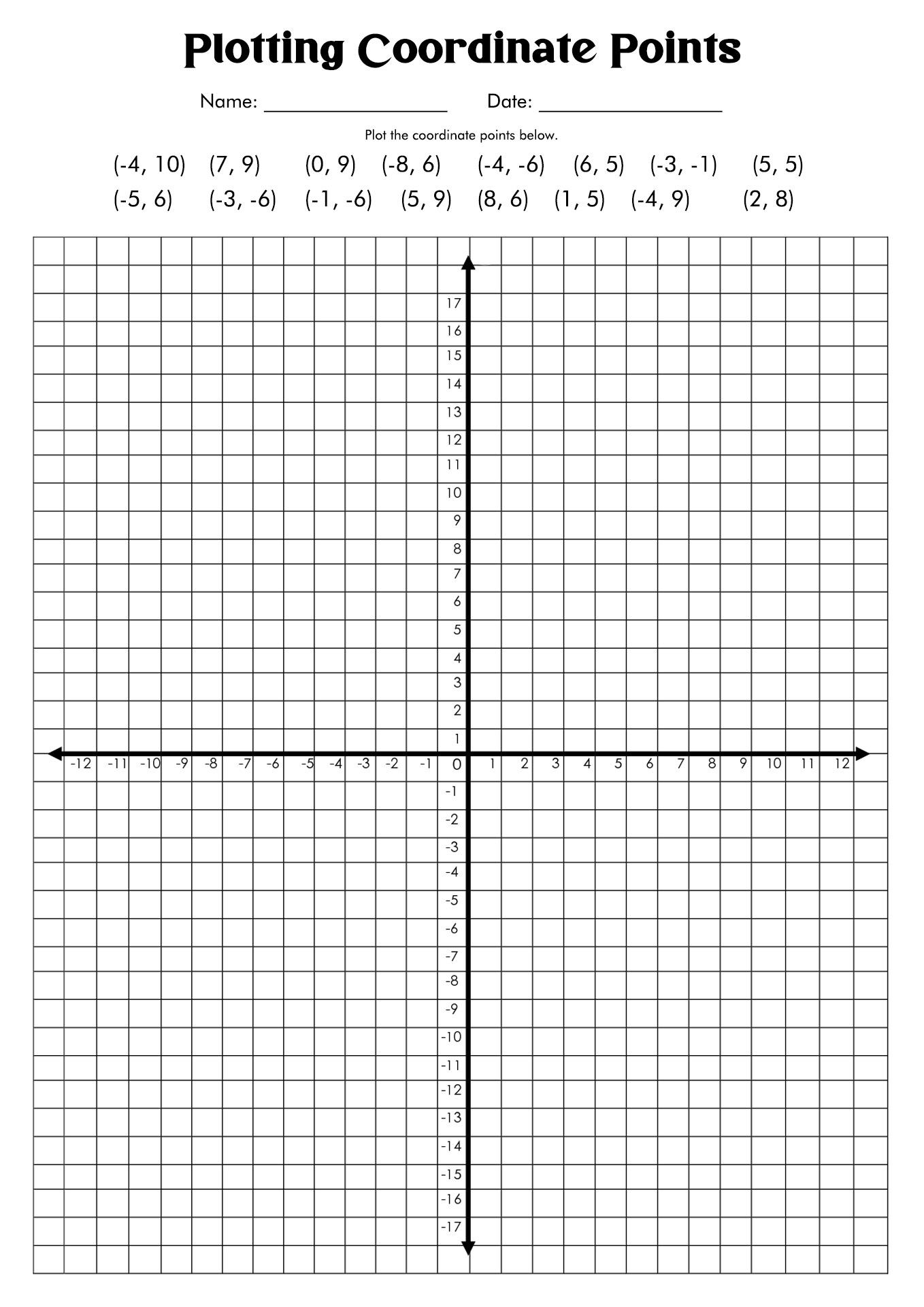 12 Free Coordinate Grid Worksheets Free PDF At Worksheeto