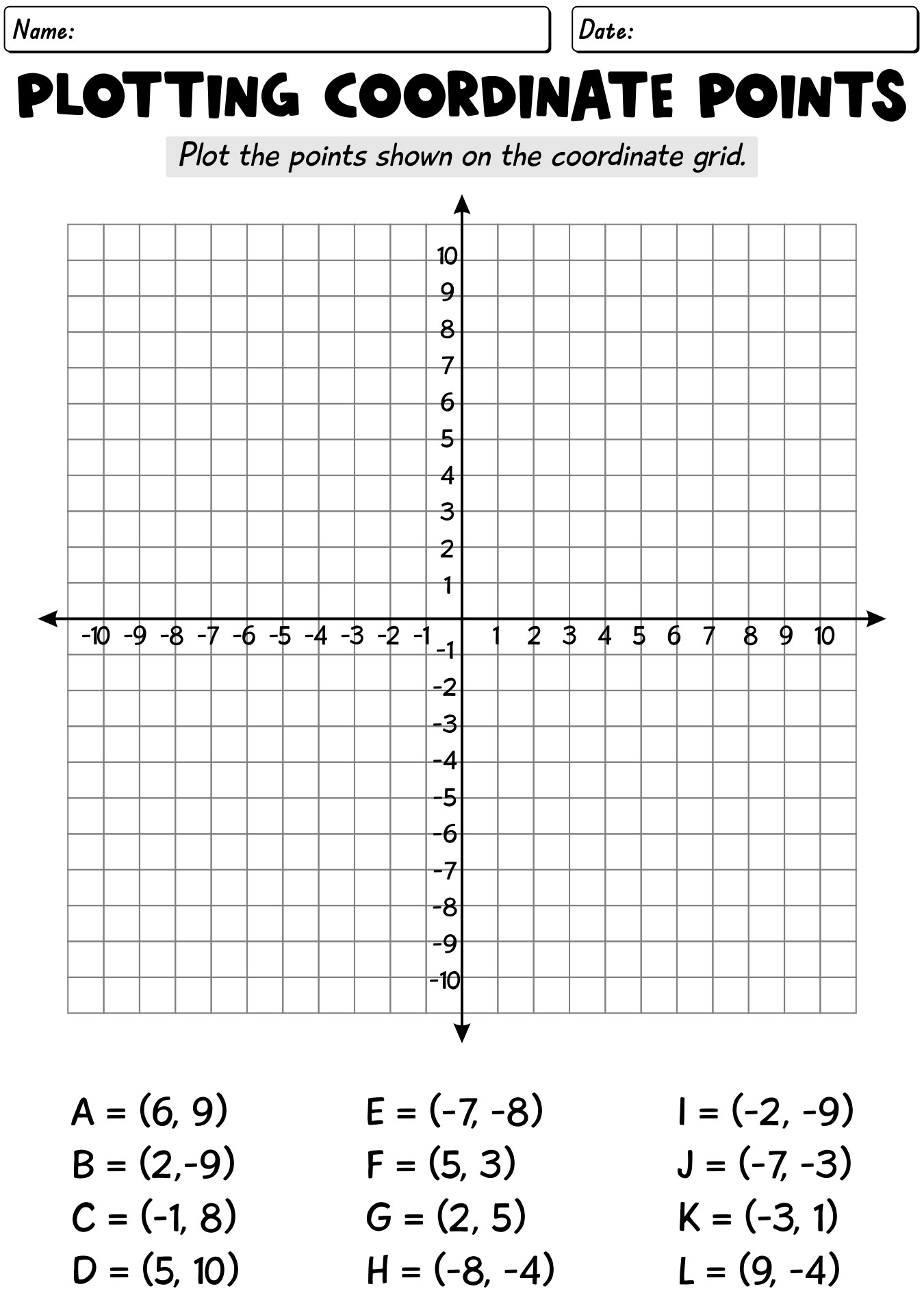 14 Fun Coordinate Plane Worksheet Free PDF At Worksheeto