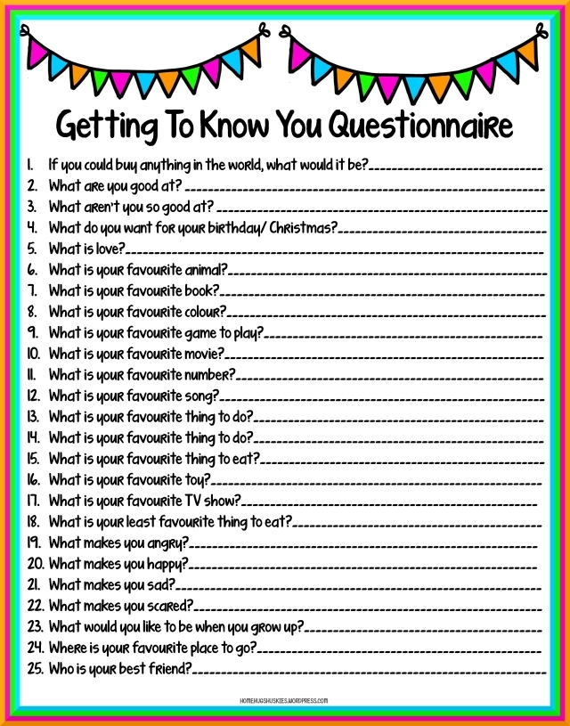 17 Printable Getting To Know You Worksheets Free PDF At 