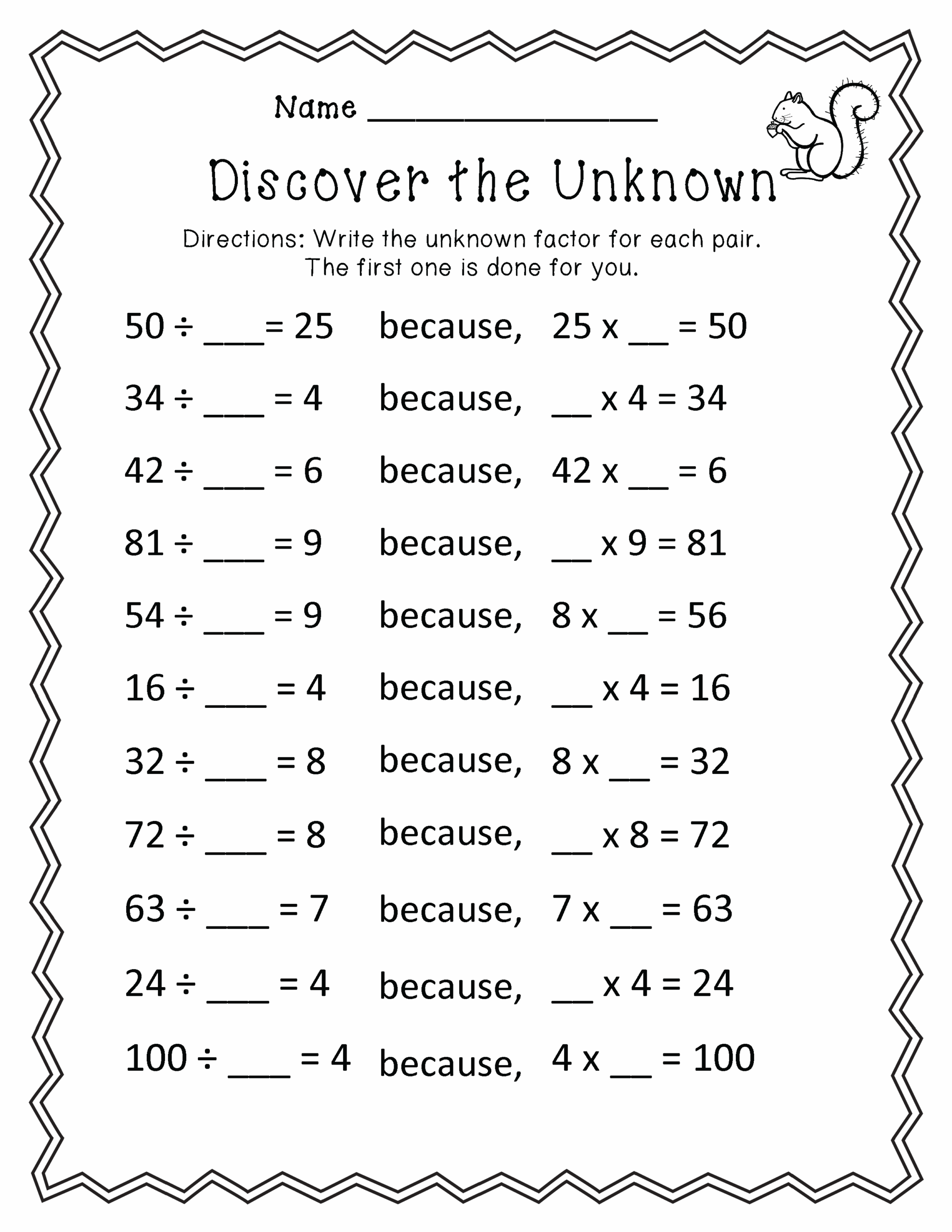 3rd Grade Math Worksheets Best Coloring Pages For Kids