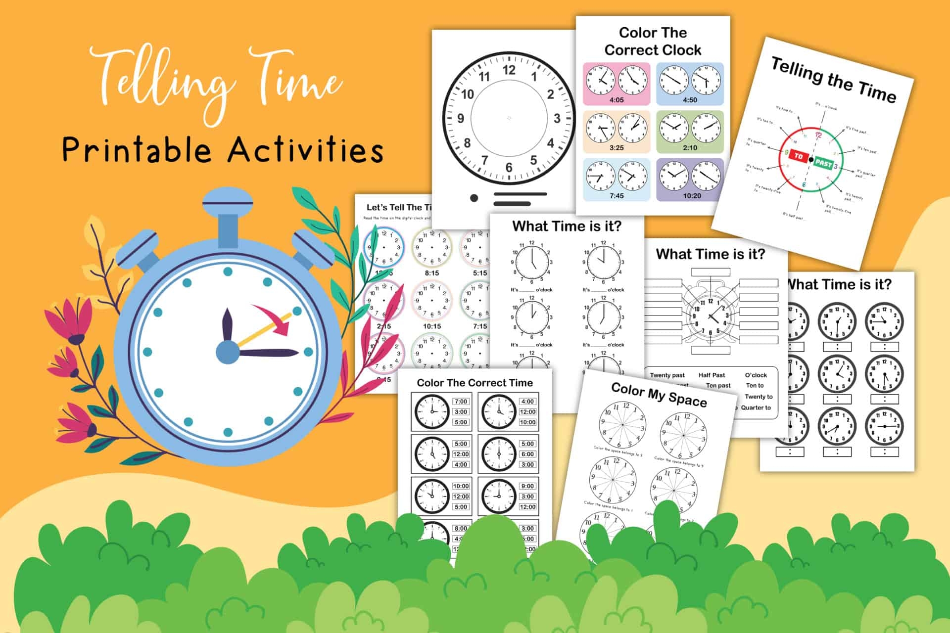 8 Telling Time Worksheets Free Printable