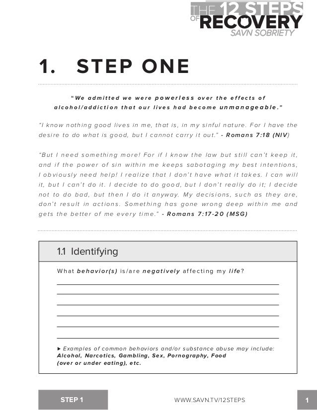 Aa 12 Steps Printable Version