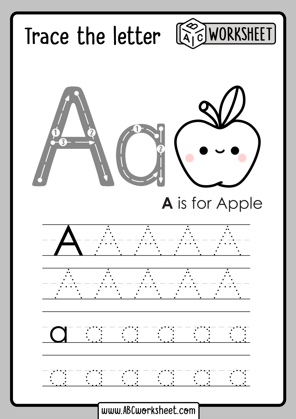 Alphabet Letters Tracing Worksheets ABC Tracing Worksheets