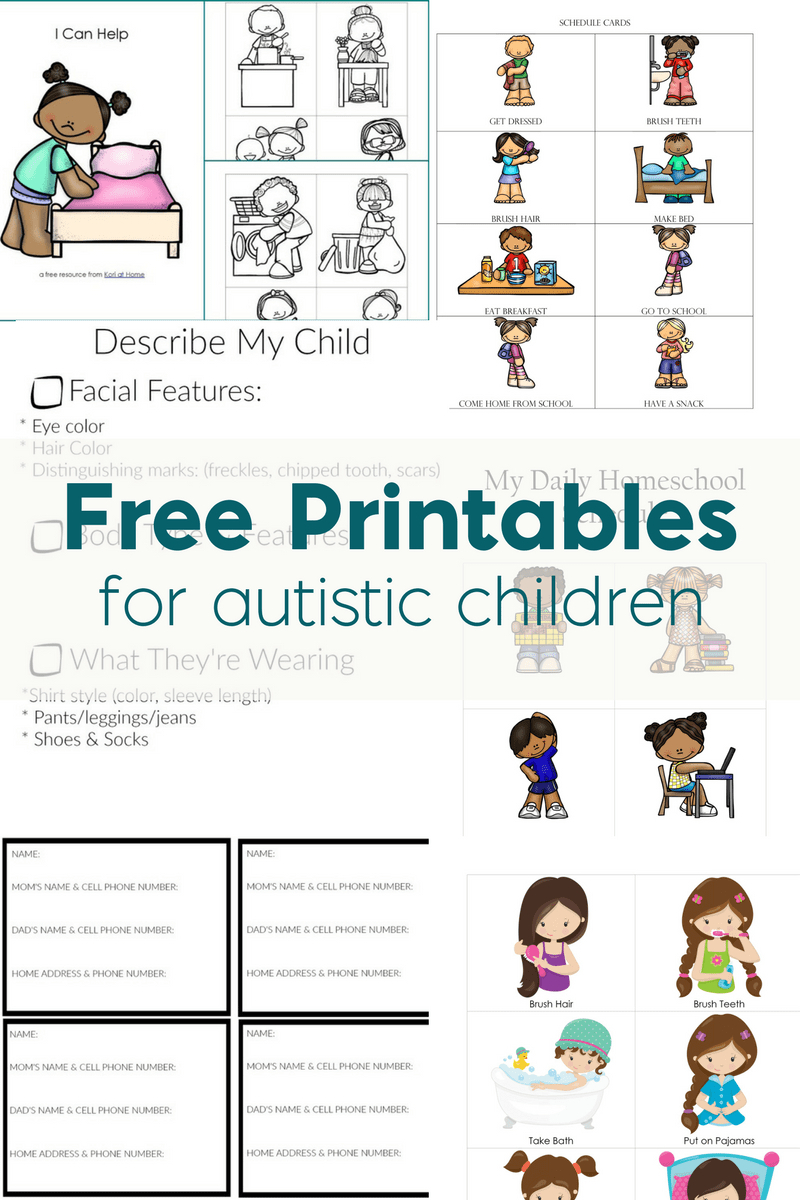 Autism Worksheets Printables Pdf