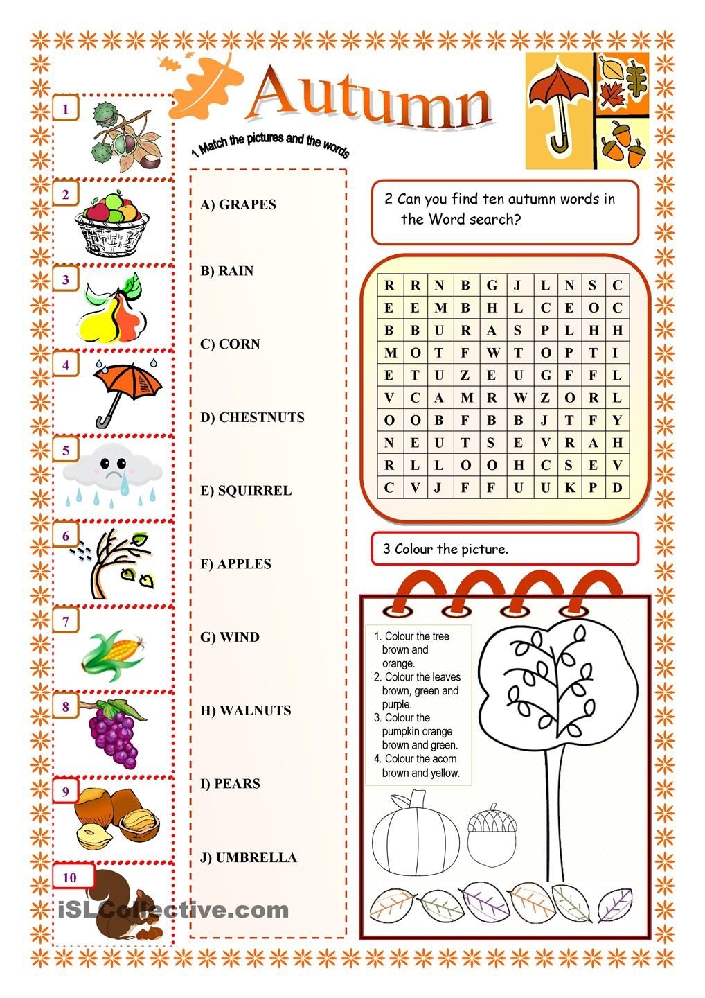Autumn Activities Printable