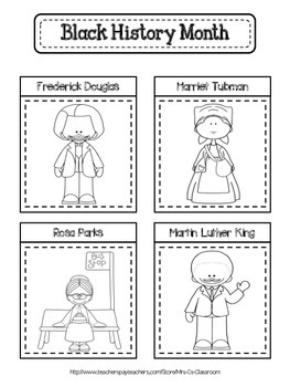 Black History Month Worksheets For Kindergarten