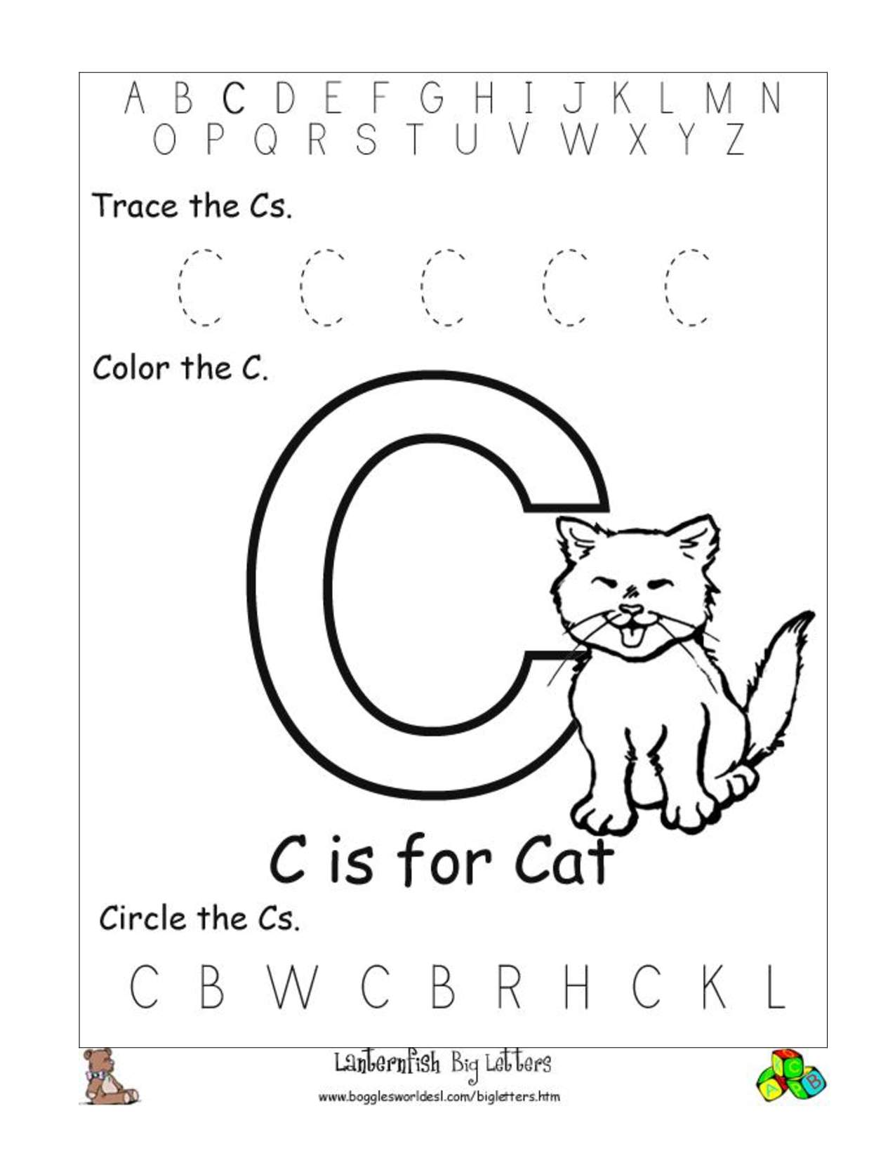 C Preschool Worksheets Letter C Worksheets Free Preschool 
