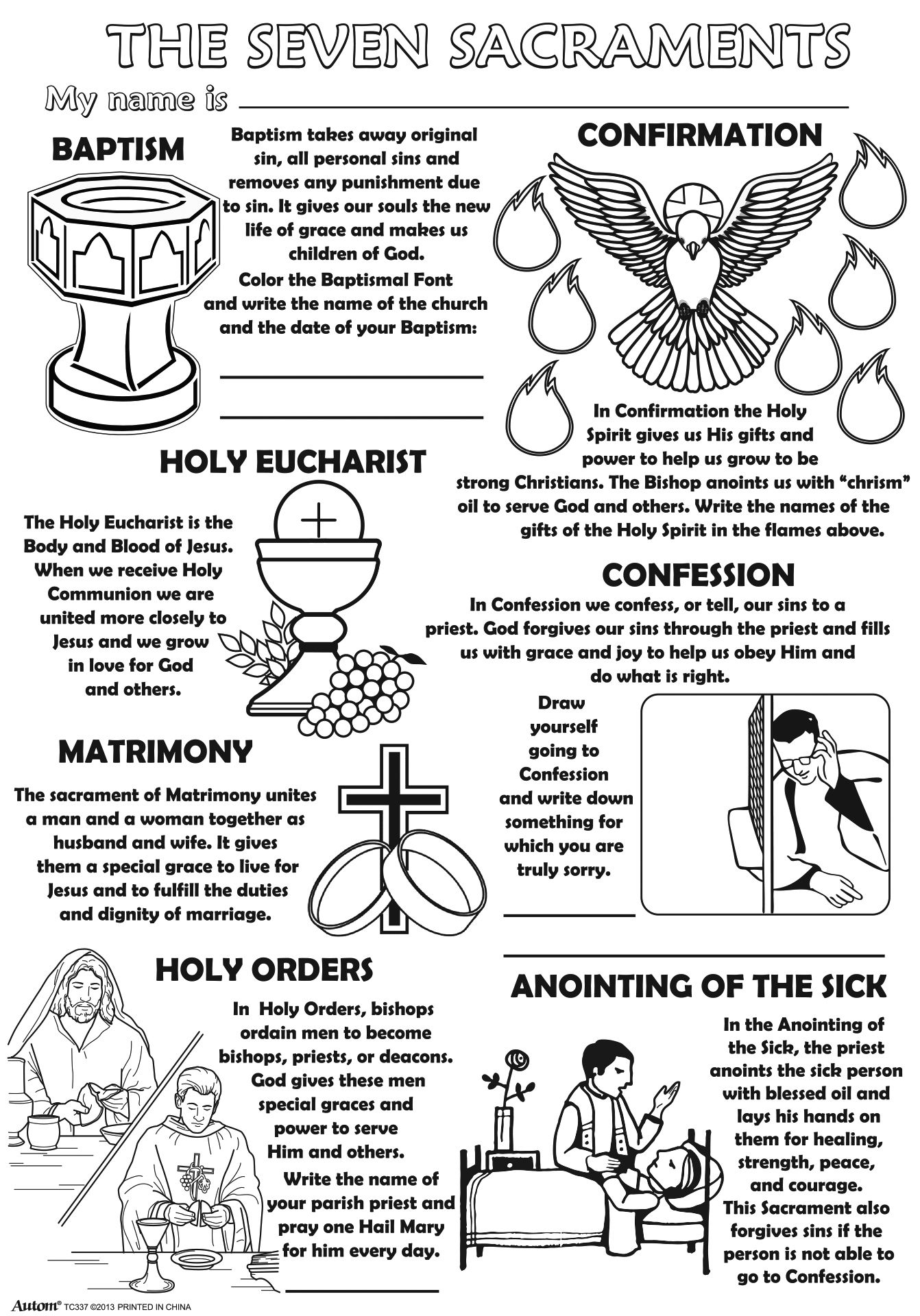 Catholic Free Printable Worksheets