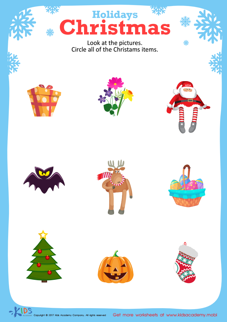 Christmas Holiday Worksheet Free Printable PDF For Kids