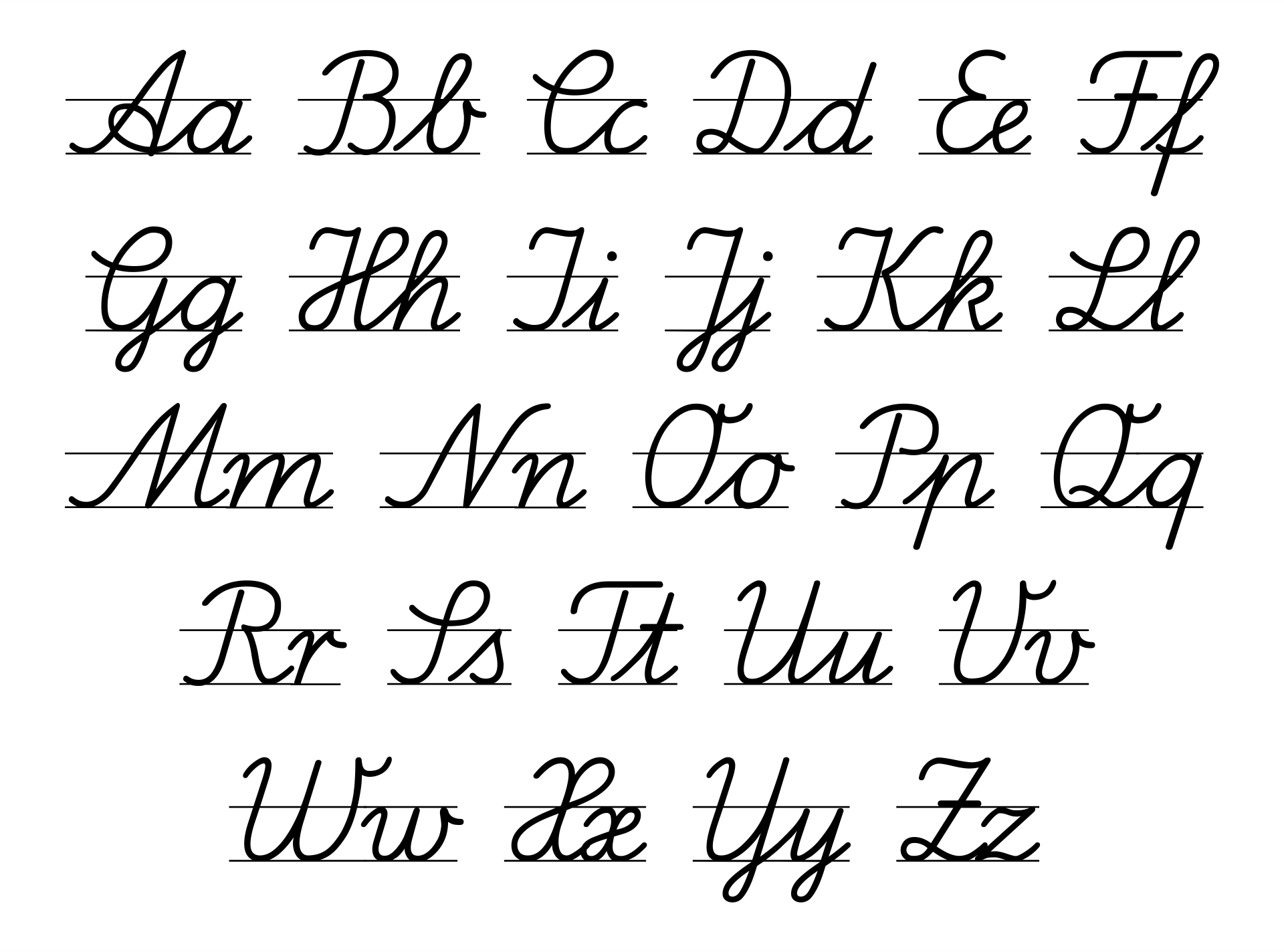 Cursive Alphabet Printable