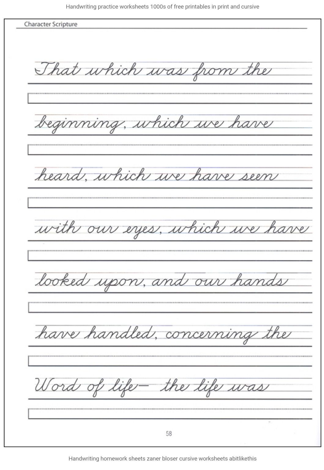 Cursive Writing Worksheets Free Printable Print Out Individual Letter 