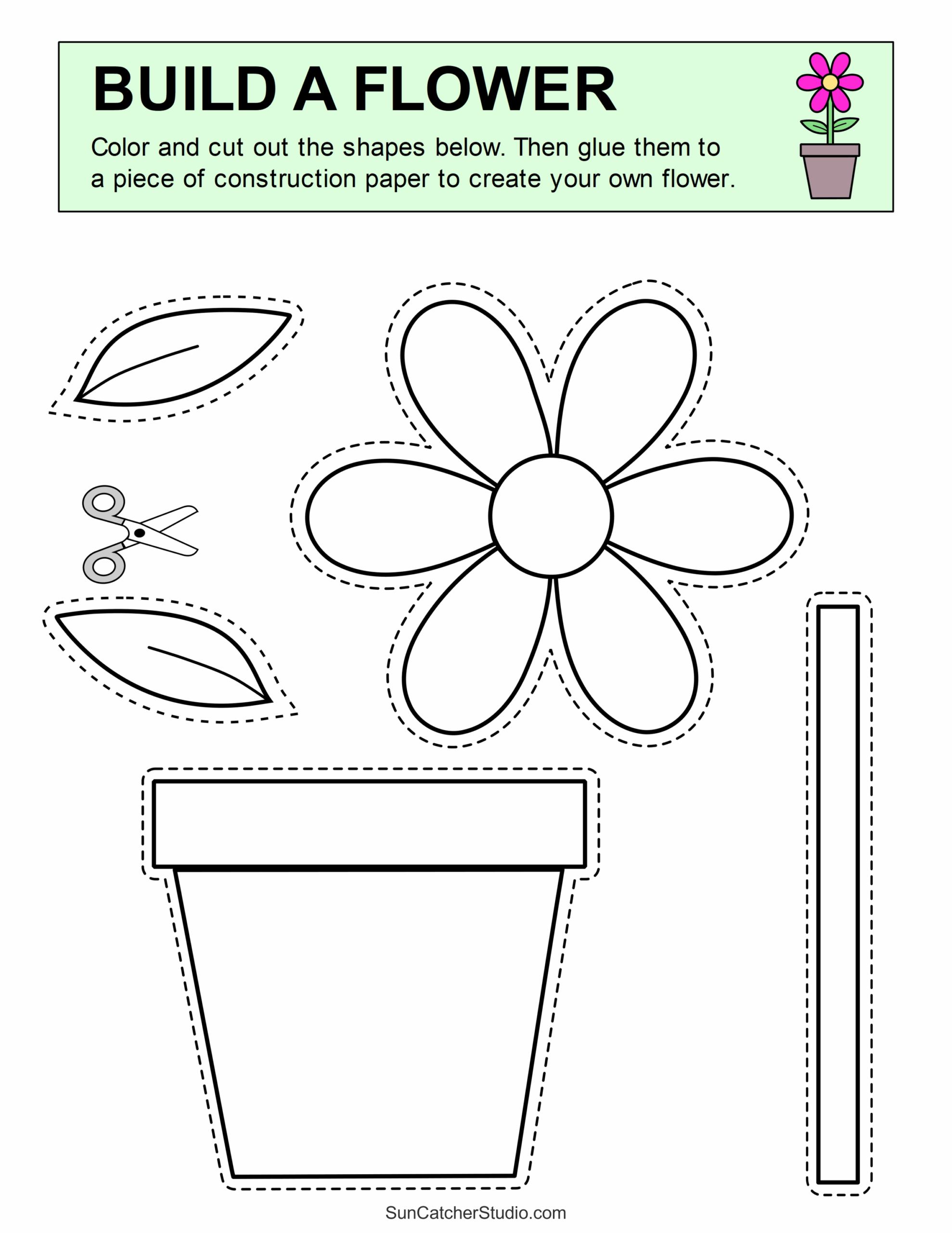 Cut And Paste Worksheets Printable Activities For Kids Free