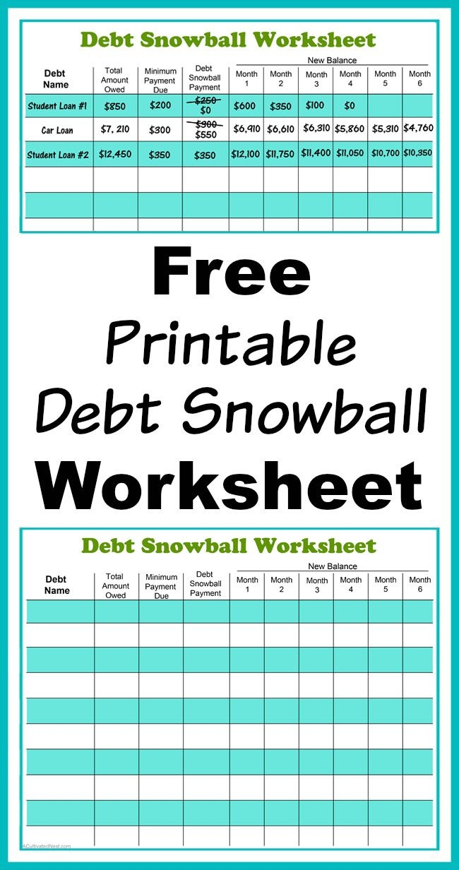 Debt Payoff Planner Printable