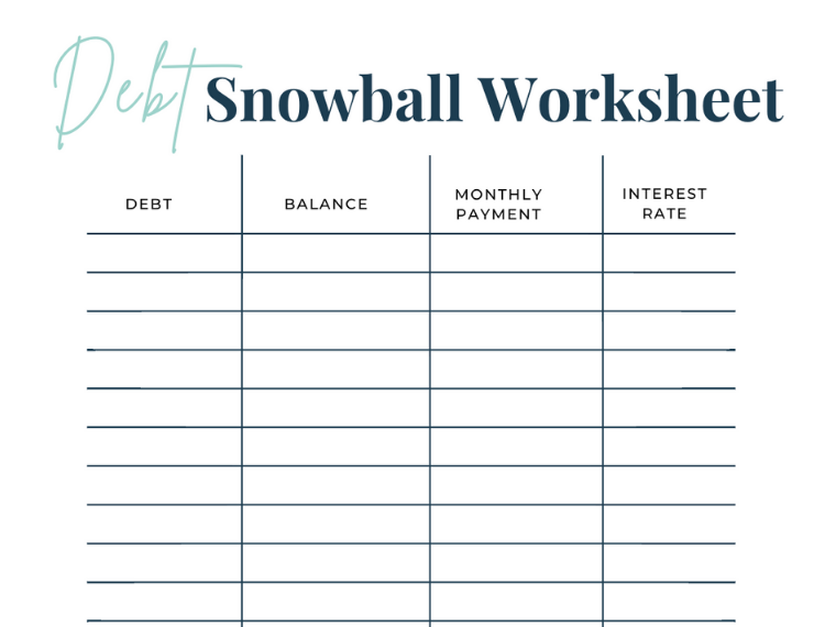 Debt Snowball Tracker Free Printable Free Printable
