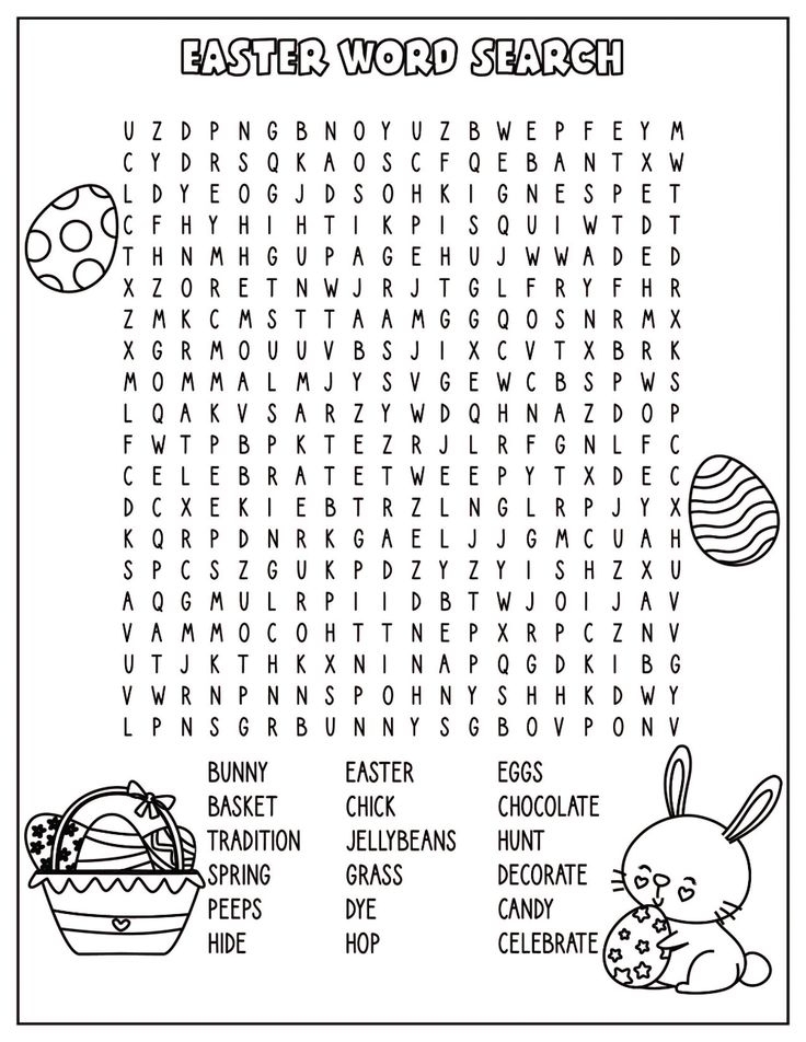 Easter Activities Printable Sheets