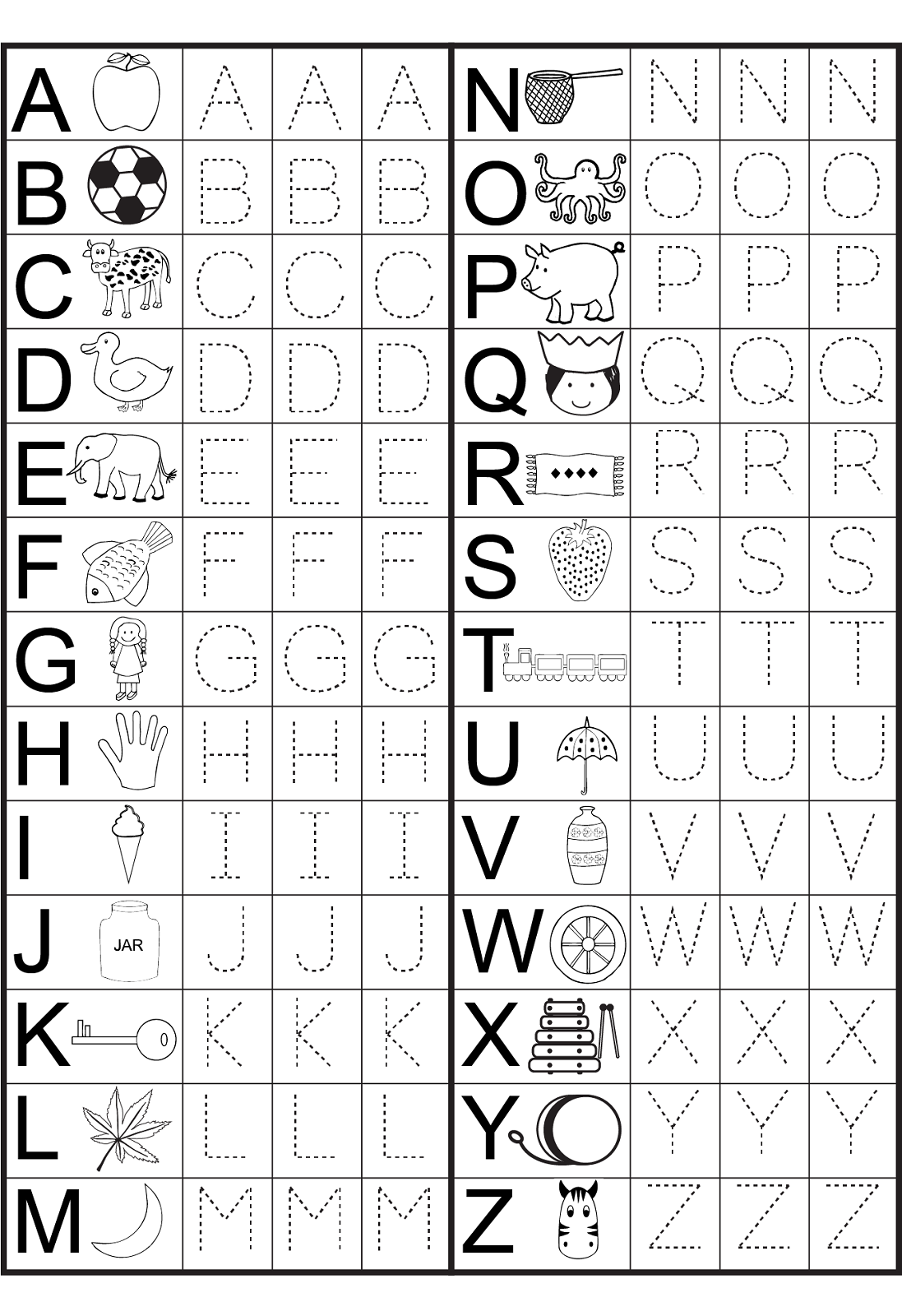 Free Alphabet Printables For Kindergarten