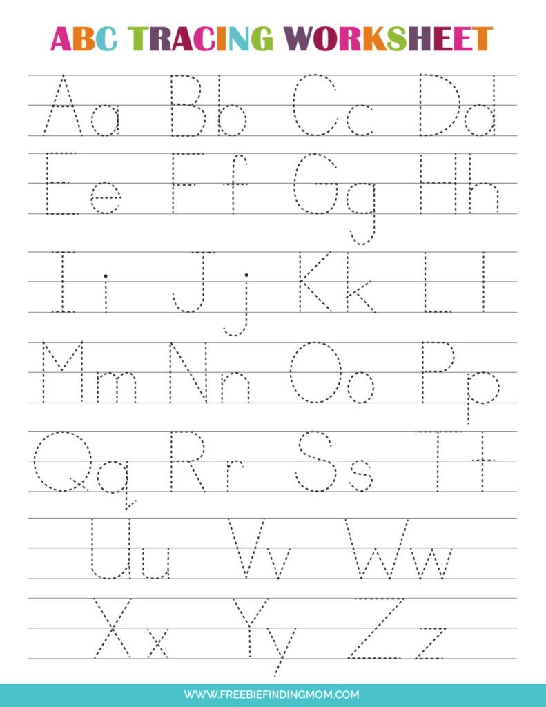 Free Alphabet Tracing Worksheets Printable PDFs Download Free Printable