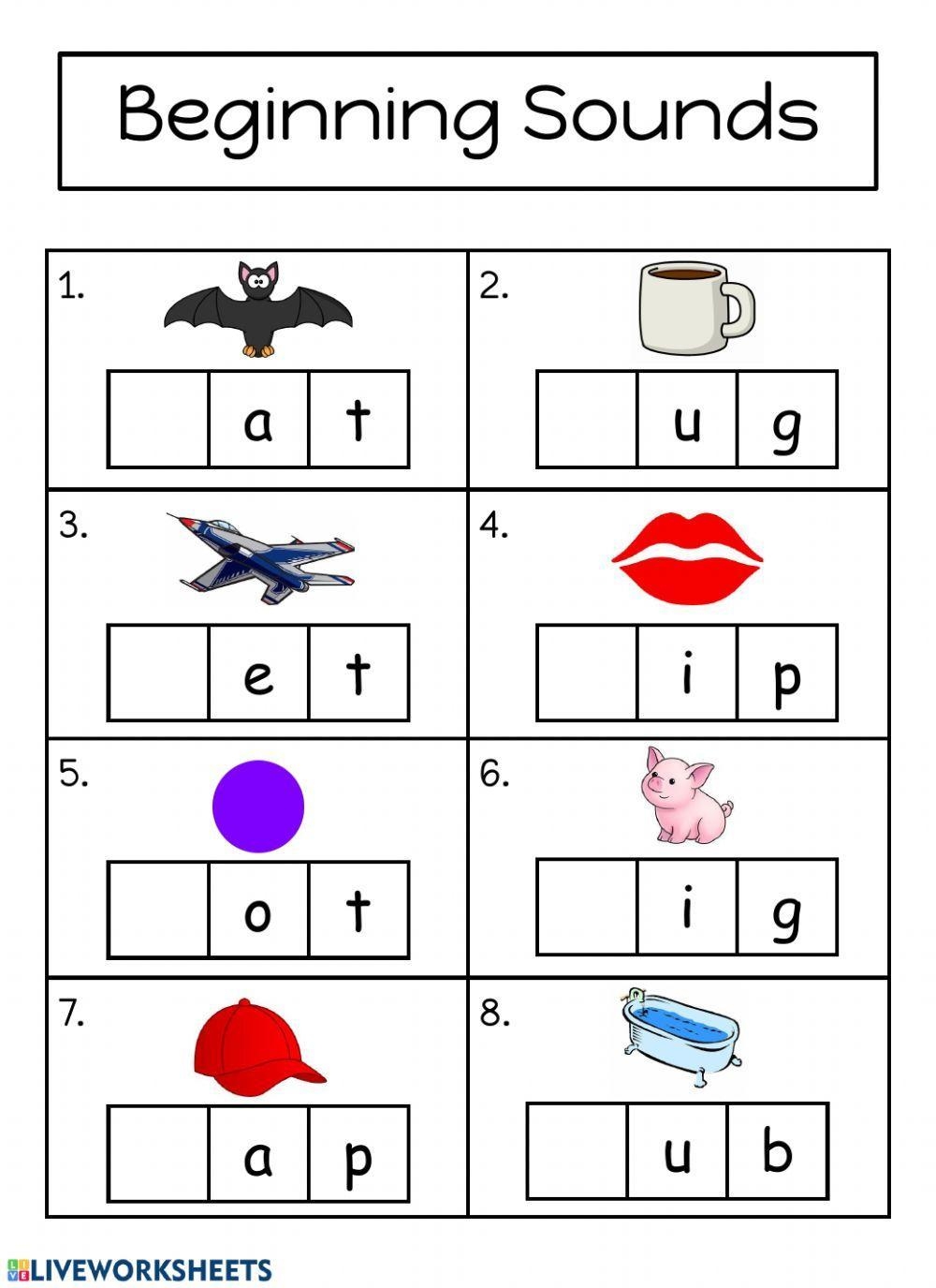 FREE FREE Printable Beginning Initial Sound Worksheets Pdf Worksheets 