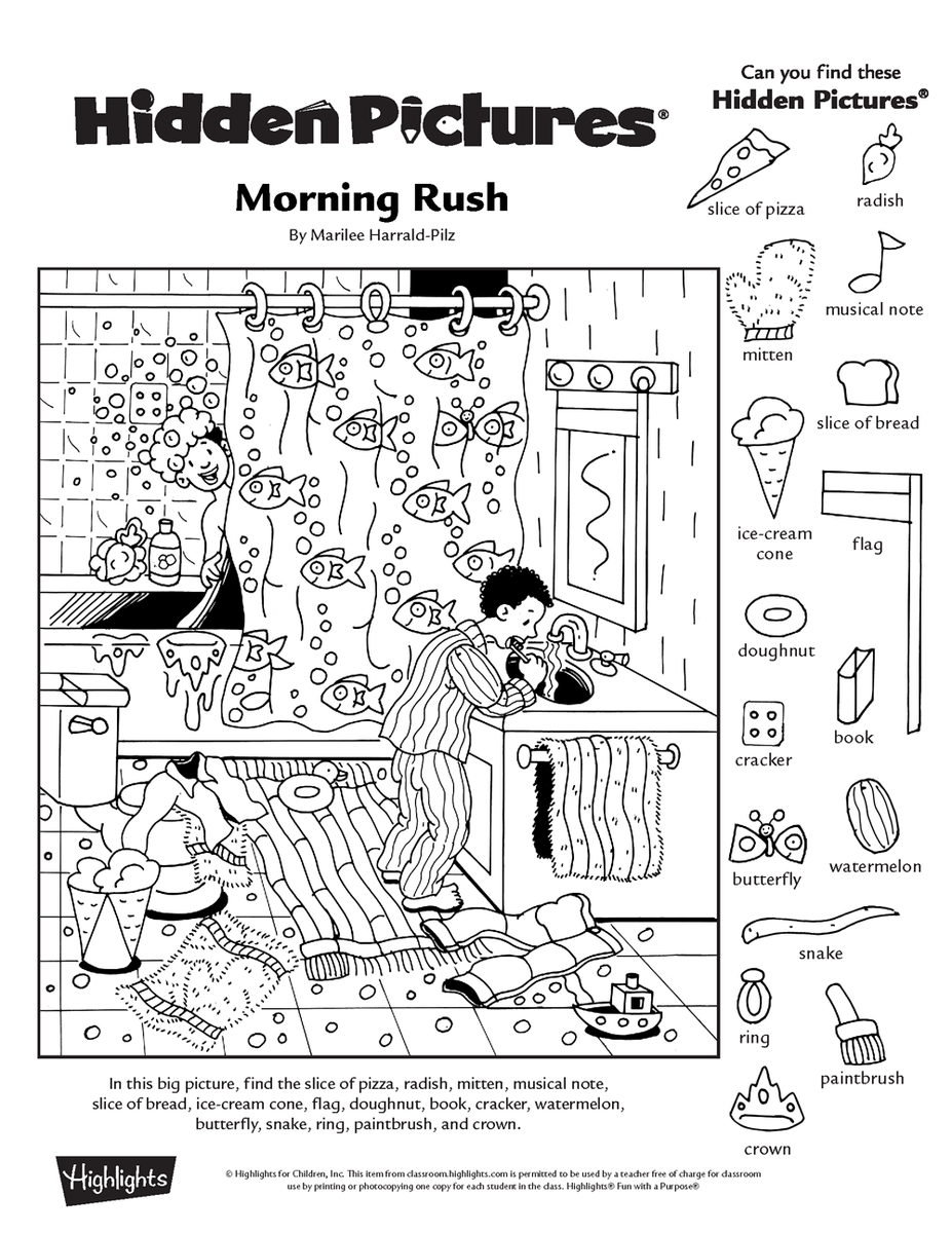 Free Highlights Hidden Pictures Printables