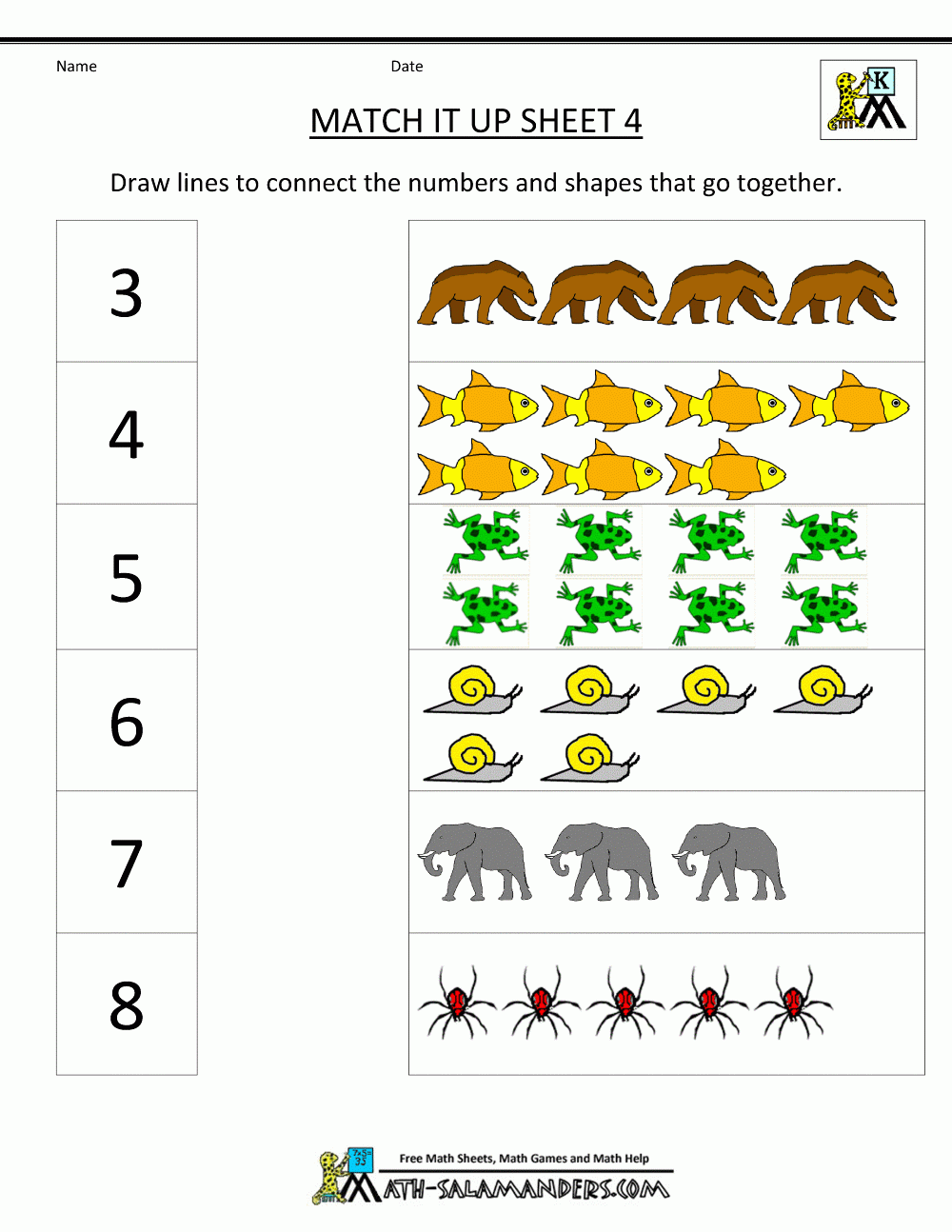 Free Kindergarten Math Worksheets Printable