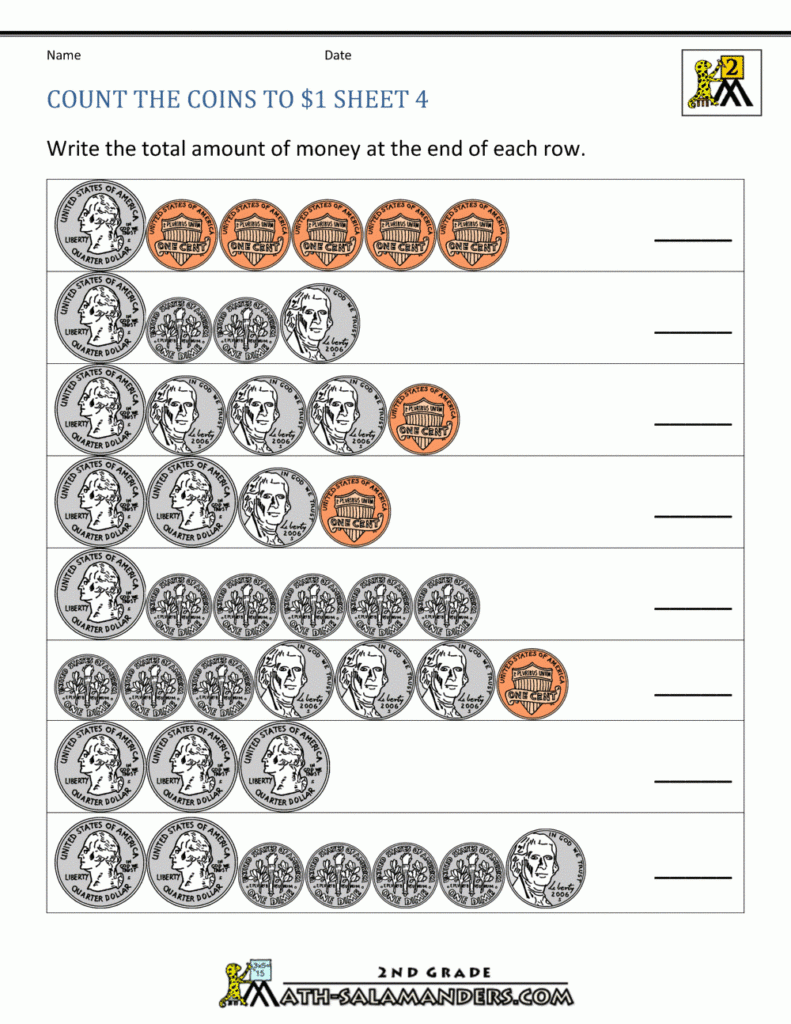 Free Money Counting Worksheets CountingWorksheets
