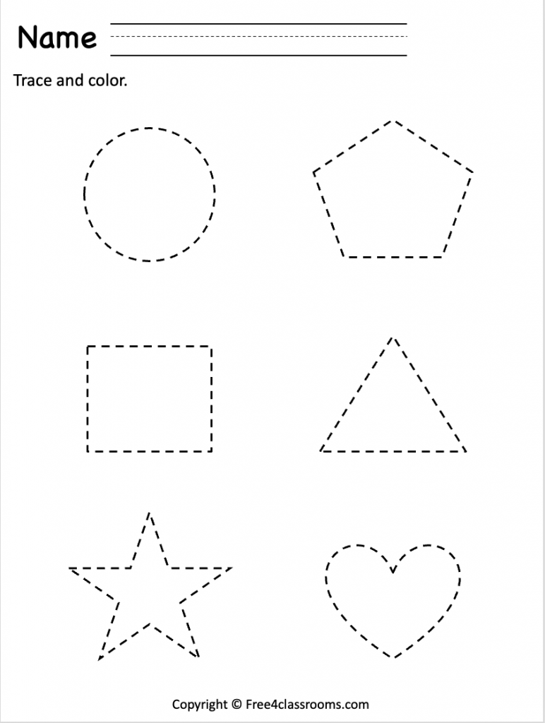 Free Preschool Tracing Shapes Printable Free Worksheets Free4Classrooms