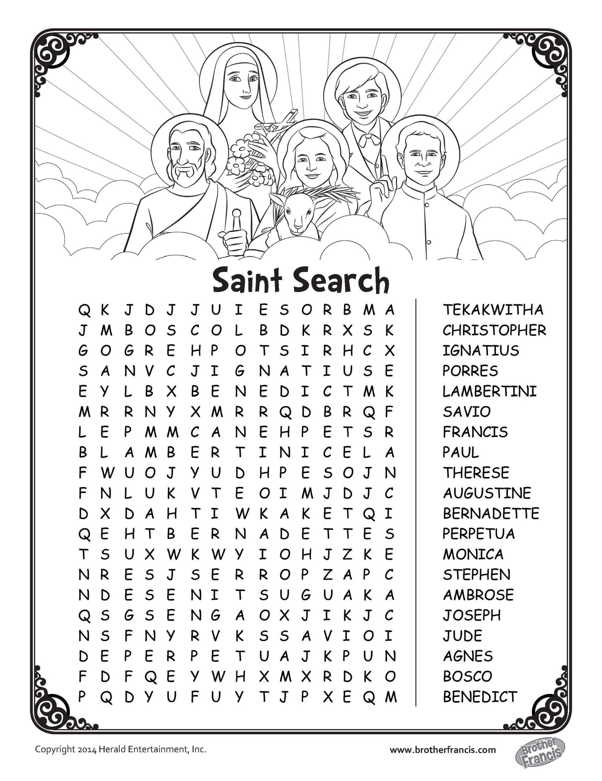 Free Printable Catholic Worksheets