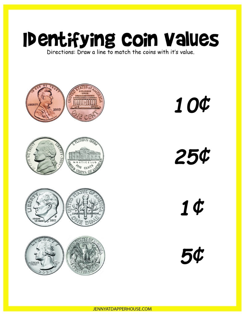 Free Printable Coin Worksheets