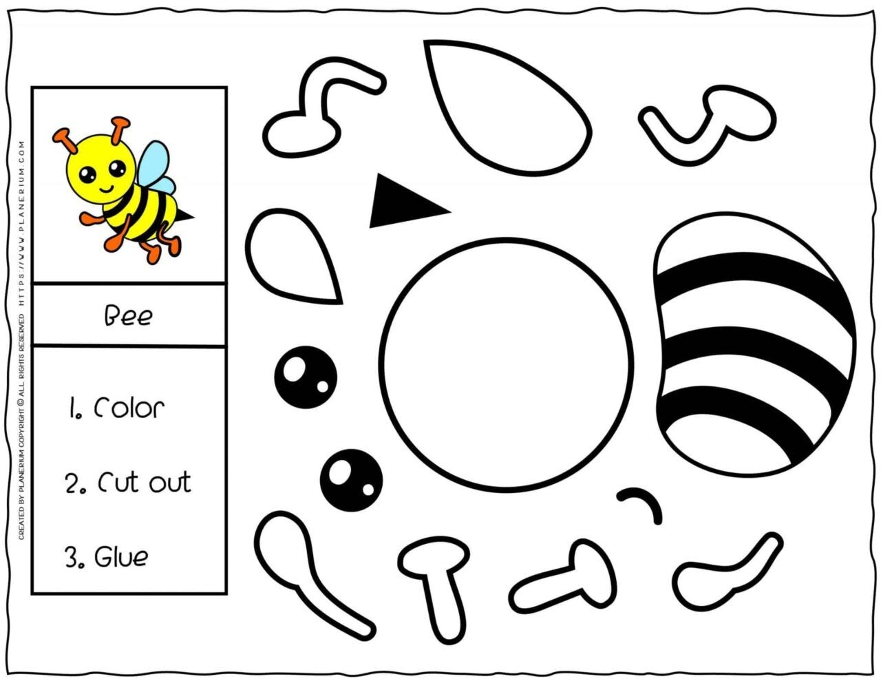 Free Printable Color Cut And Glue Worksheets