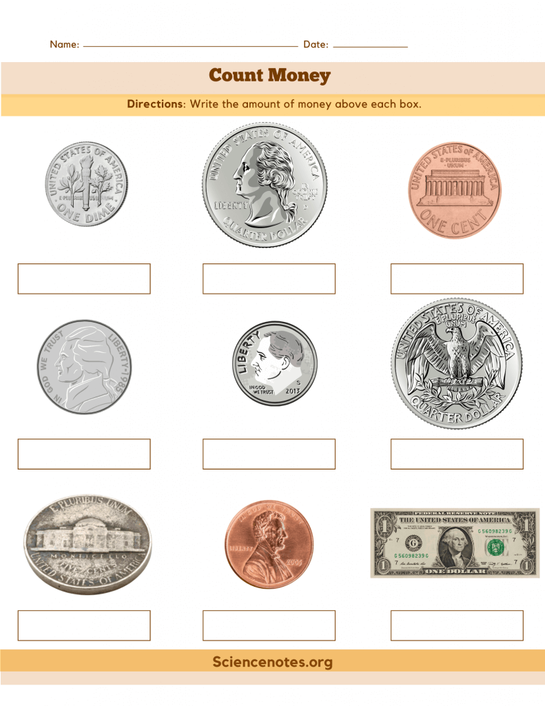 FREE Printable Color The Coin Money Worksheets Worksheets Library