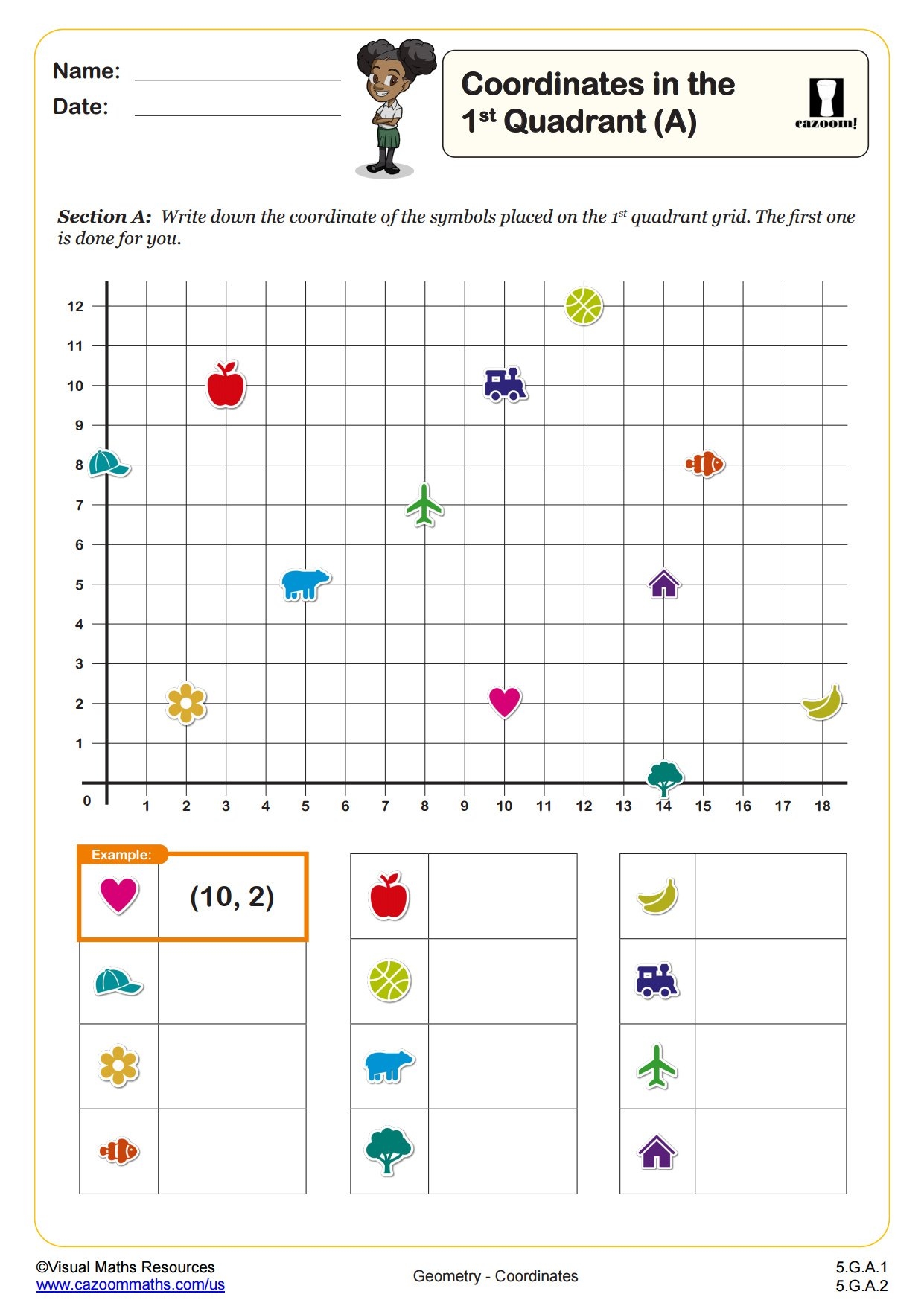 Free Printable Coordinate Graphing Worksheets Free Printable