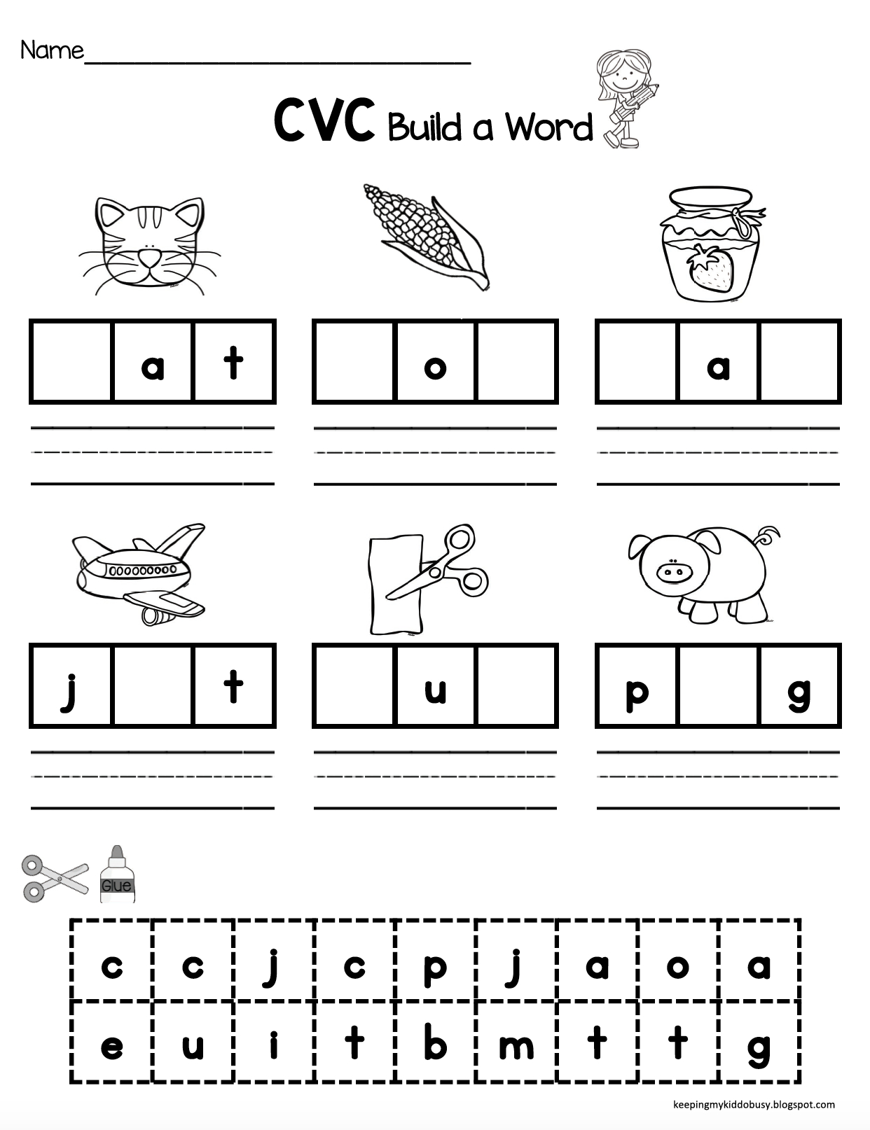 Free Printable Cvc Words Worksheets