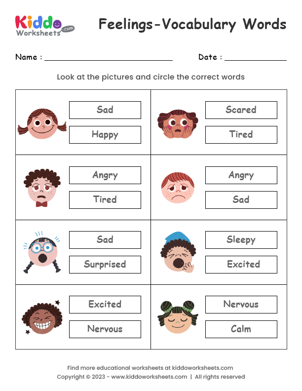 Free Printable Feelings Worksheets For Preschoolers Free Printable Free Printable Feelings Worksheets For Preschoolers Free Printable