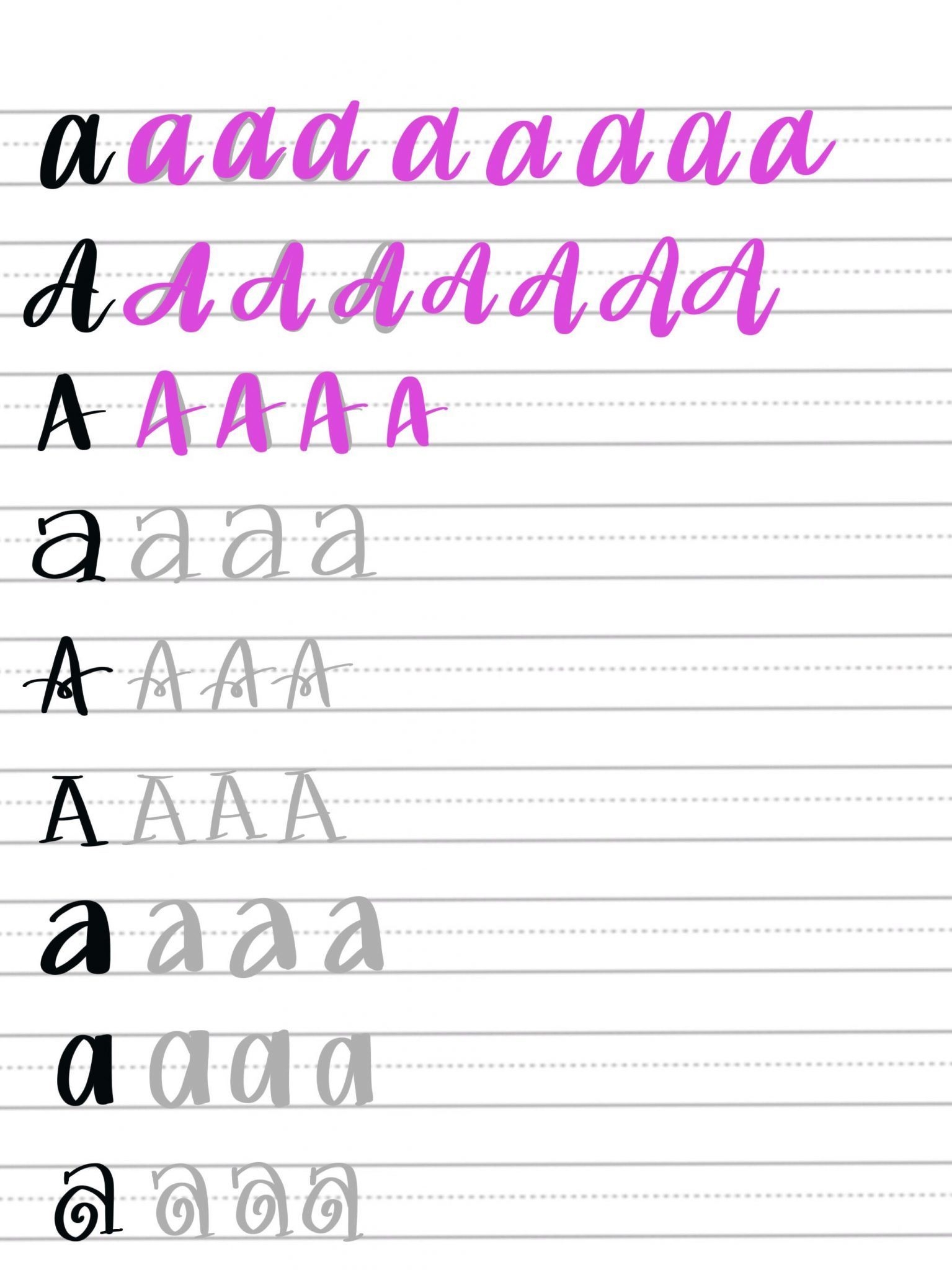 Free Printable Hand Lettering Worksheets