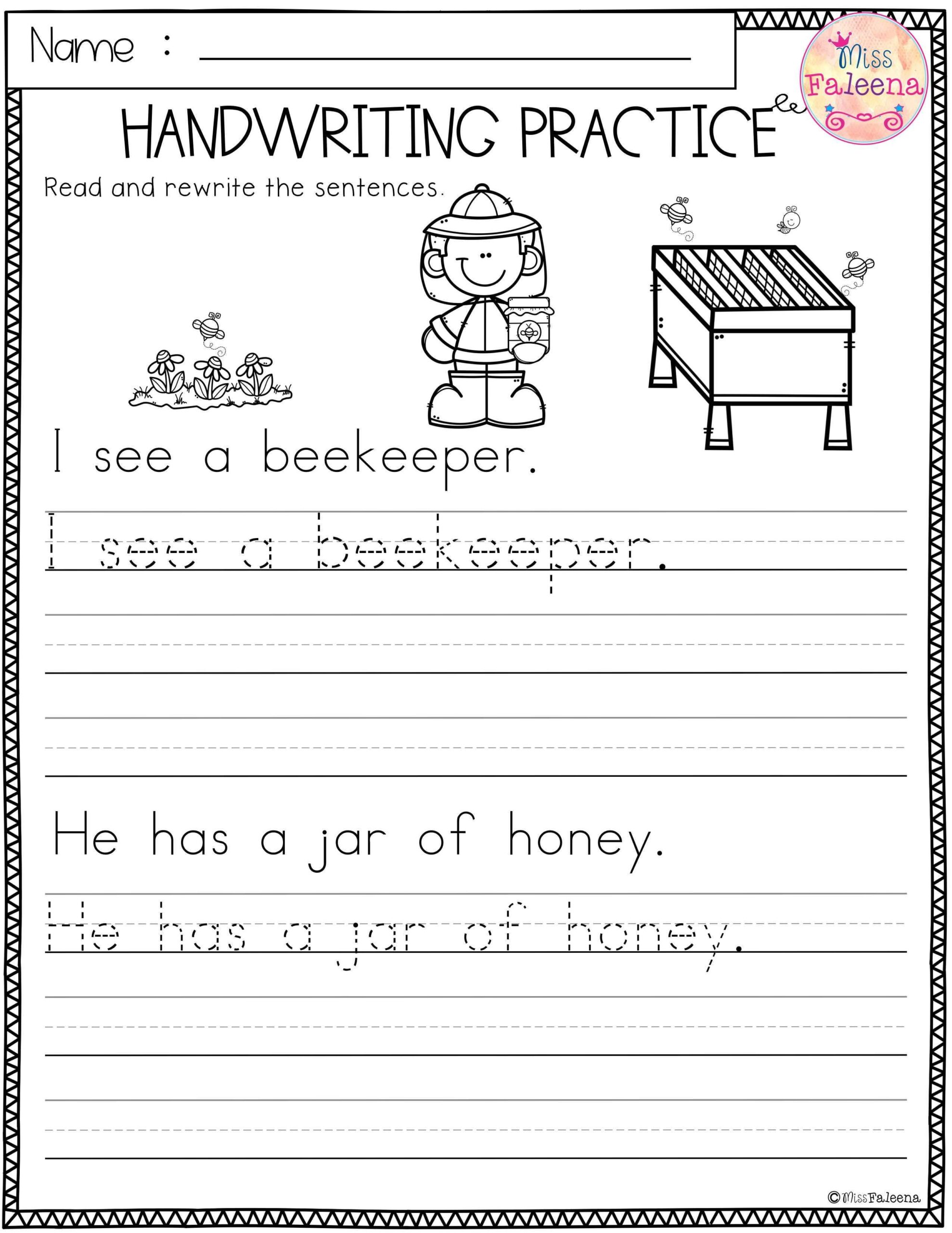 Free Printable Handwriting Practice