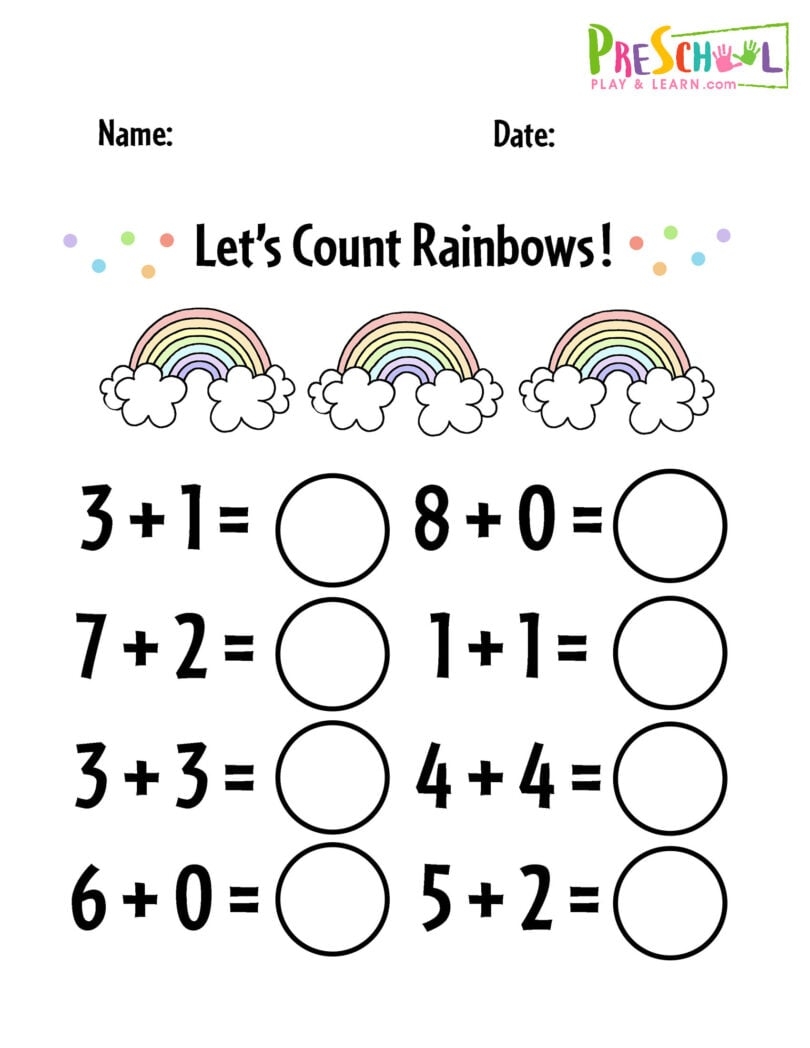 FREE Printable Kindergarten Addition Worksheets Numbers 1 10 FREE Printable Kindergarten Addition Worksheets Numbers 1 10