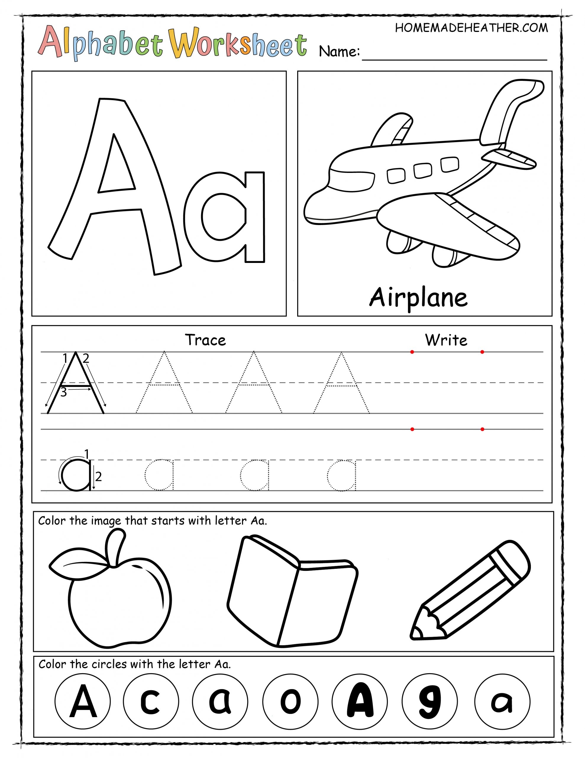 Free Printable Kindergarten Alphabet Worksheet Download Free Printable
