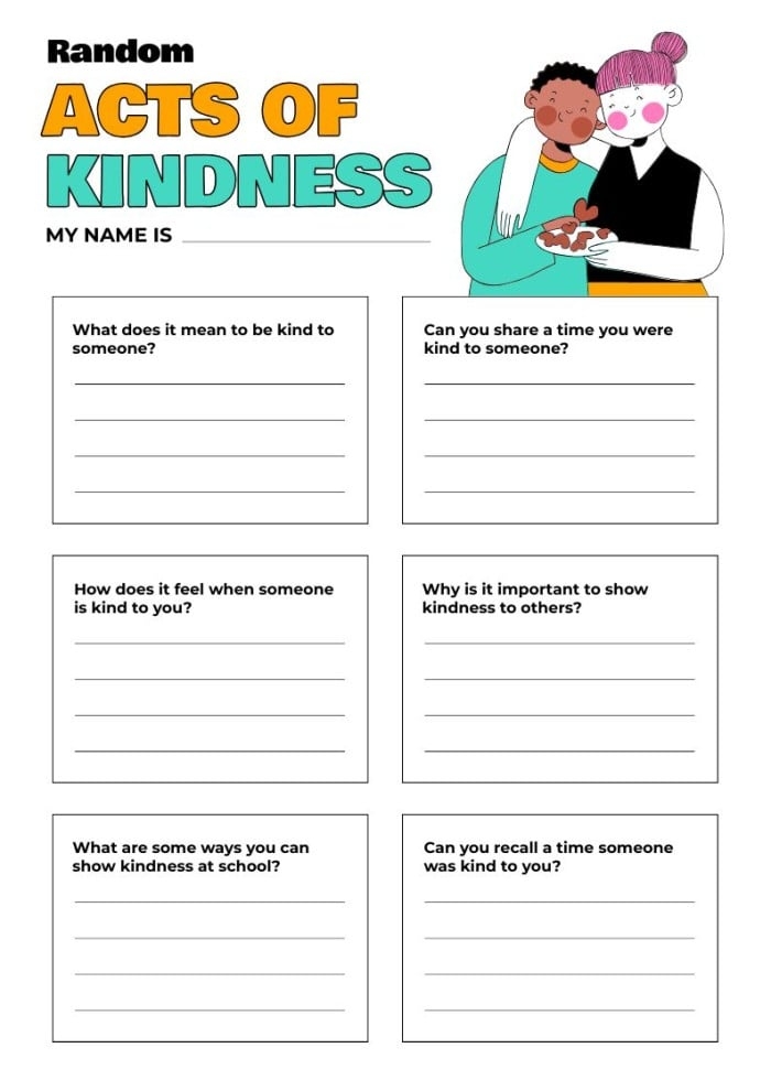 Free Printable Kindness Worksheets PDF Goally Worksheets Library