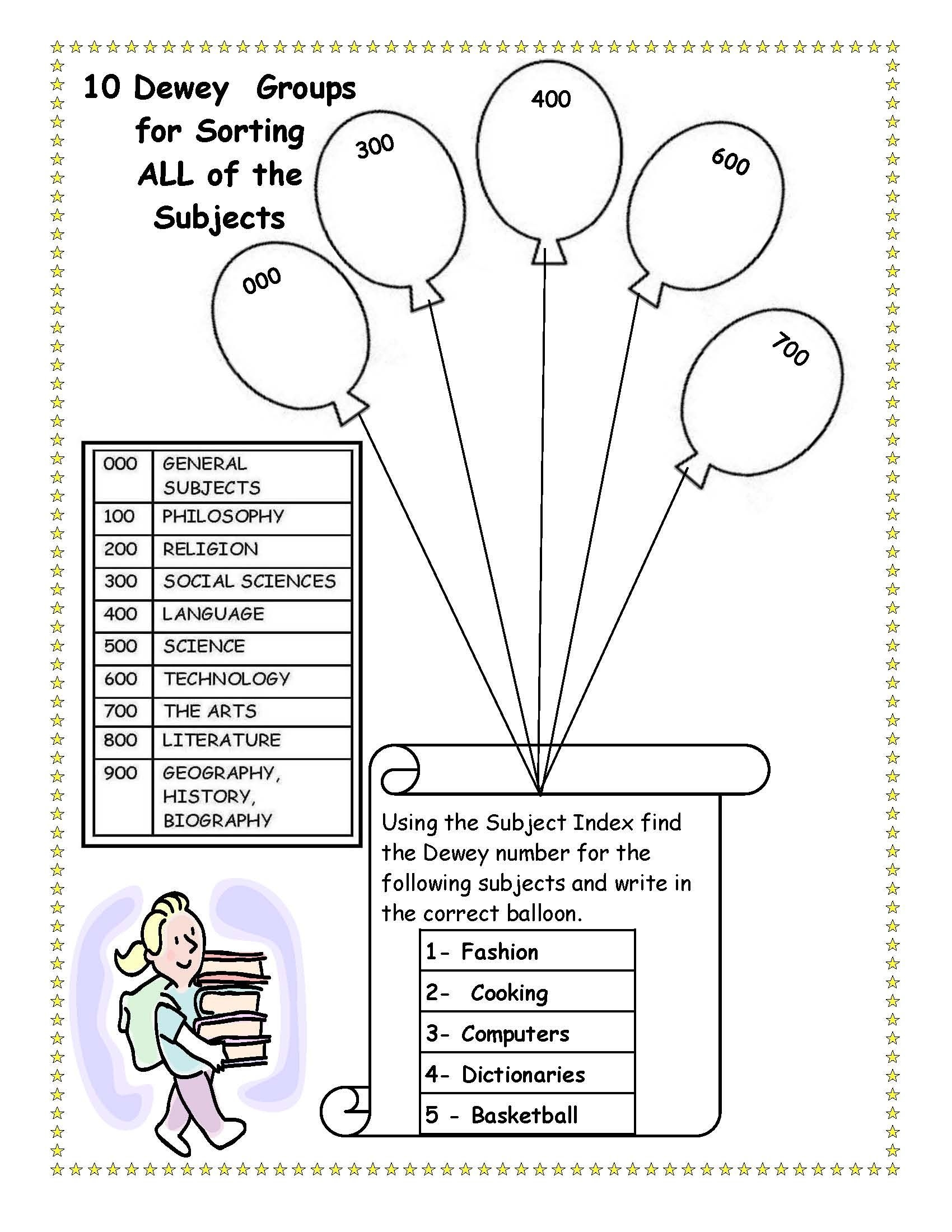 Free Printable Library Worksheets Templates Printable Download