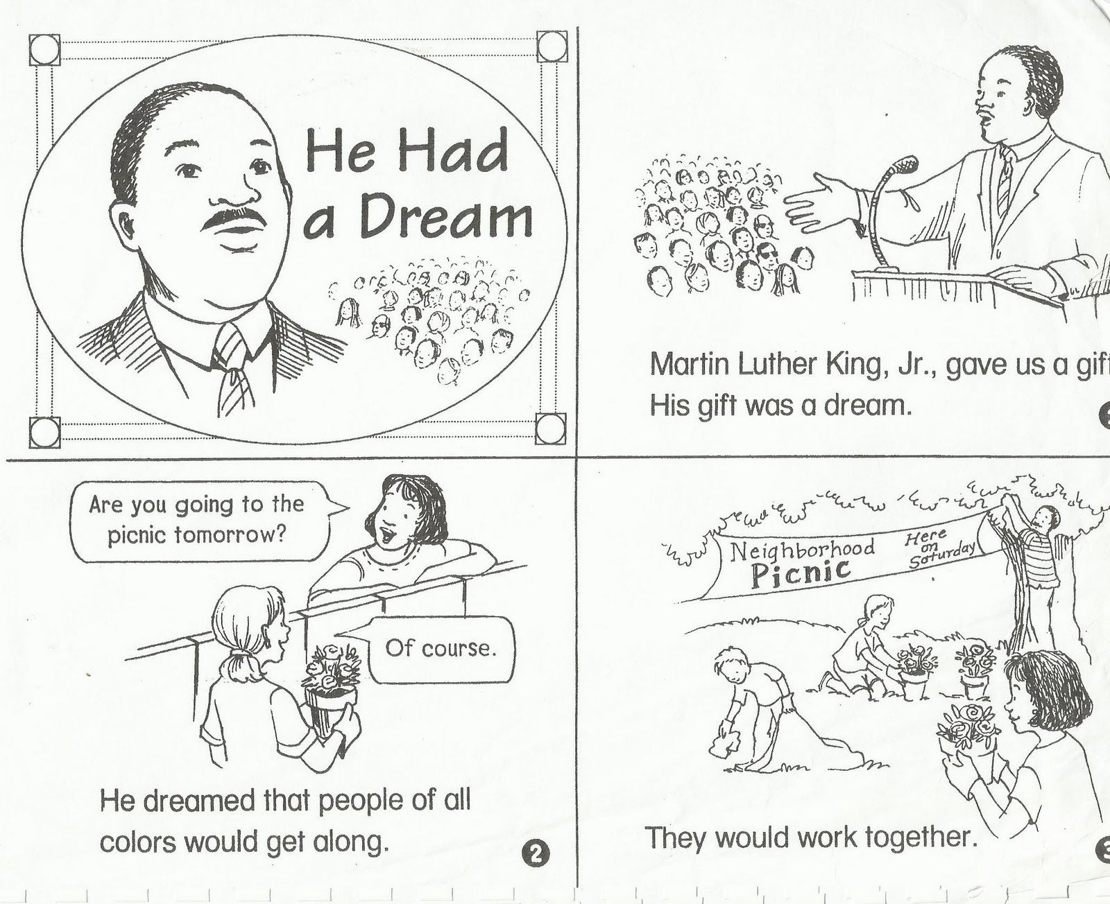 Free Printable Martin Luther King Jr Worksheets For Kindergarten