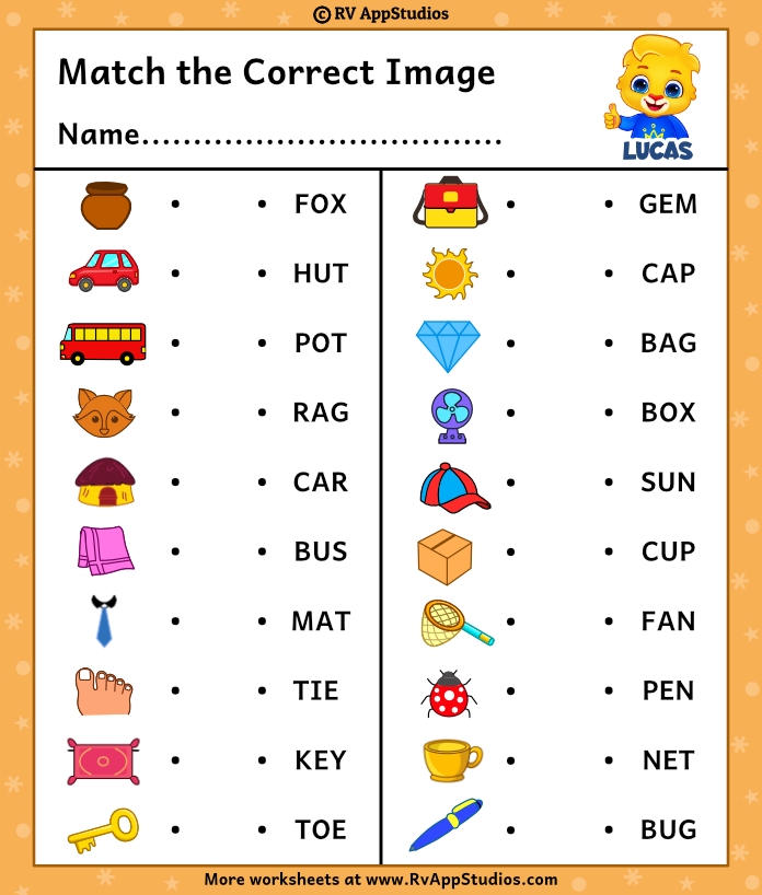 Free Printable Matching Worksheets