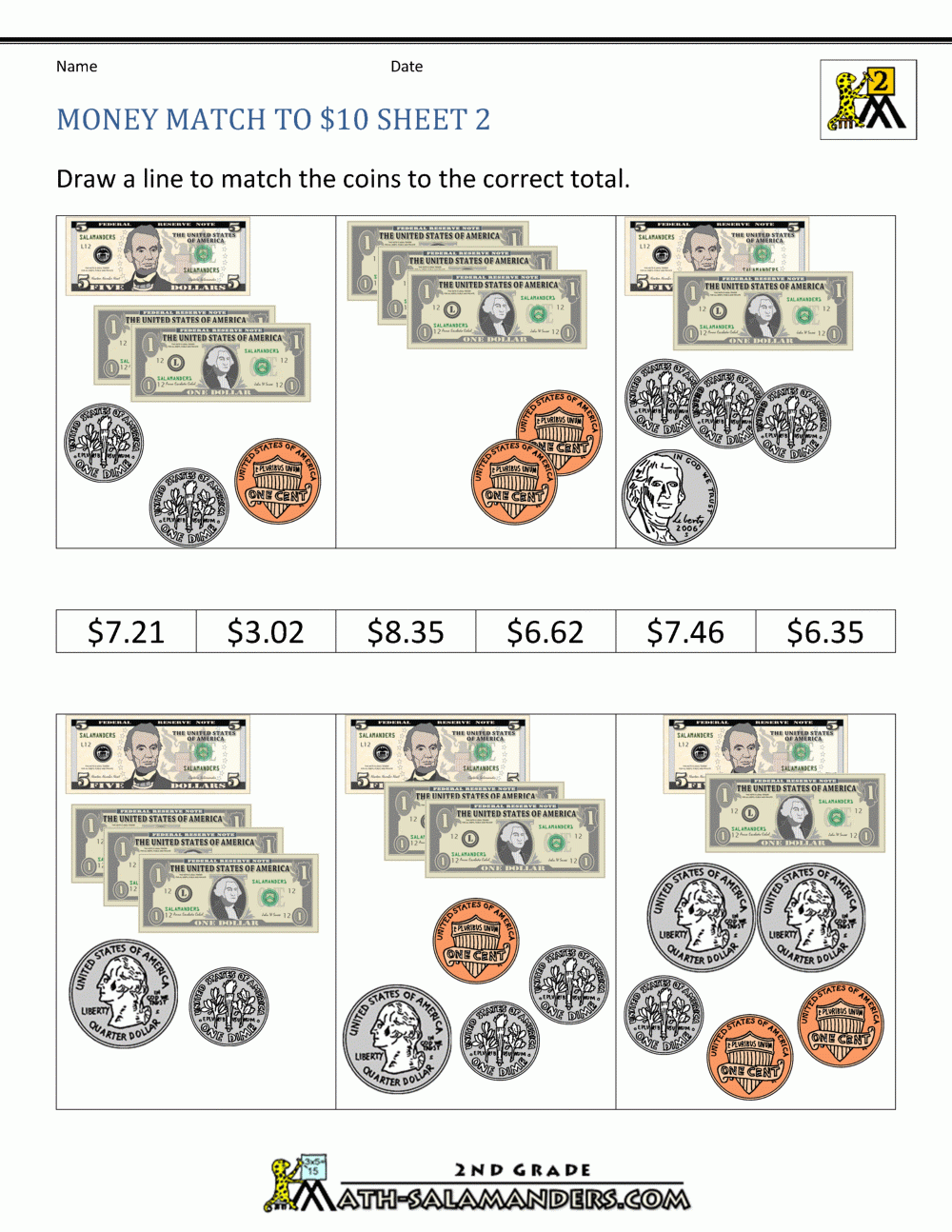 Free Printable Money Math Worksheets Printable Worksheets