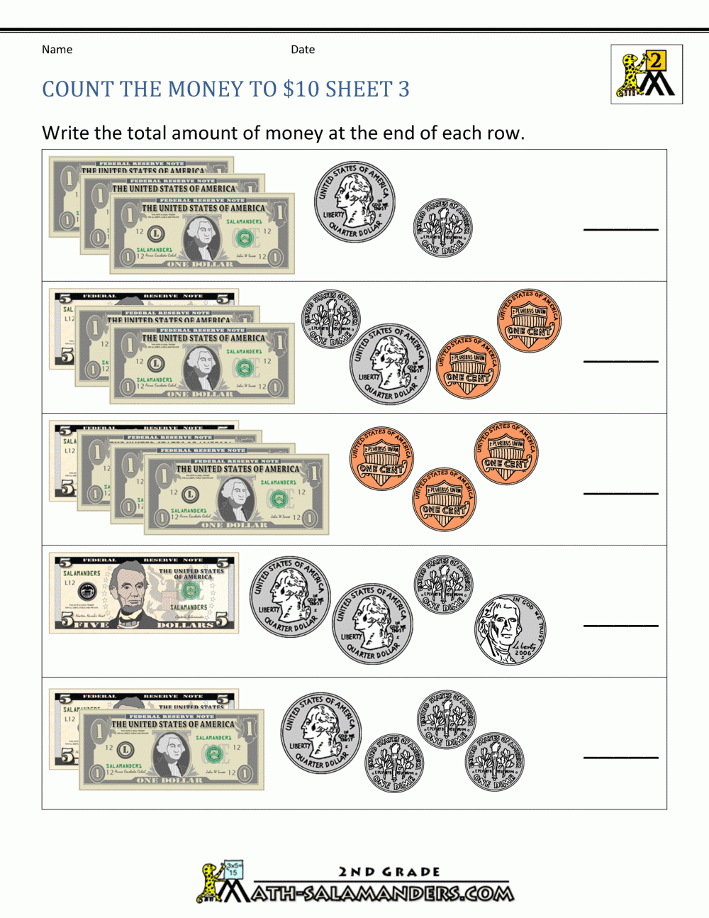 Free Printable Money Worksheets For Kids Educational Resources 