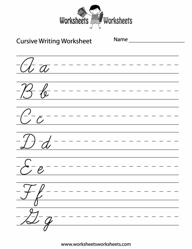 Ac Cursive Riting Worksheets Cursive Writing Practice Worksheets Printable - Free Printable Worksheets