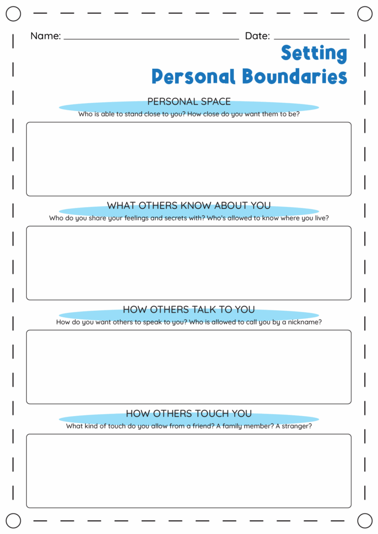 Free Printable Setting Boundaries Worksheet - Free Printable Worksheets