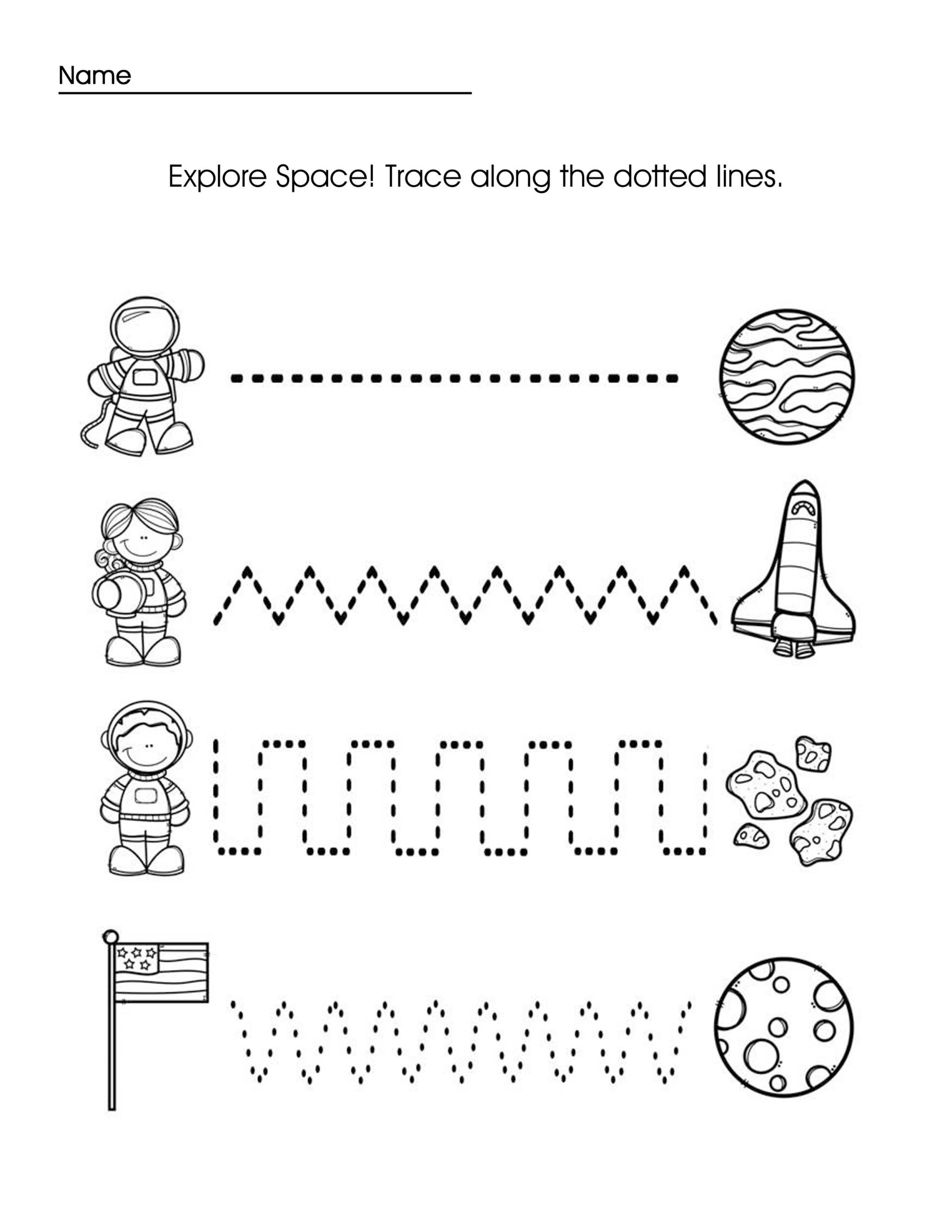Free Printable Trace Worksheets For Kindergarten Science Worksheets 