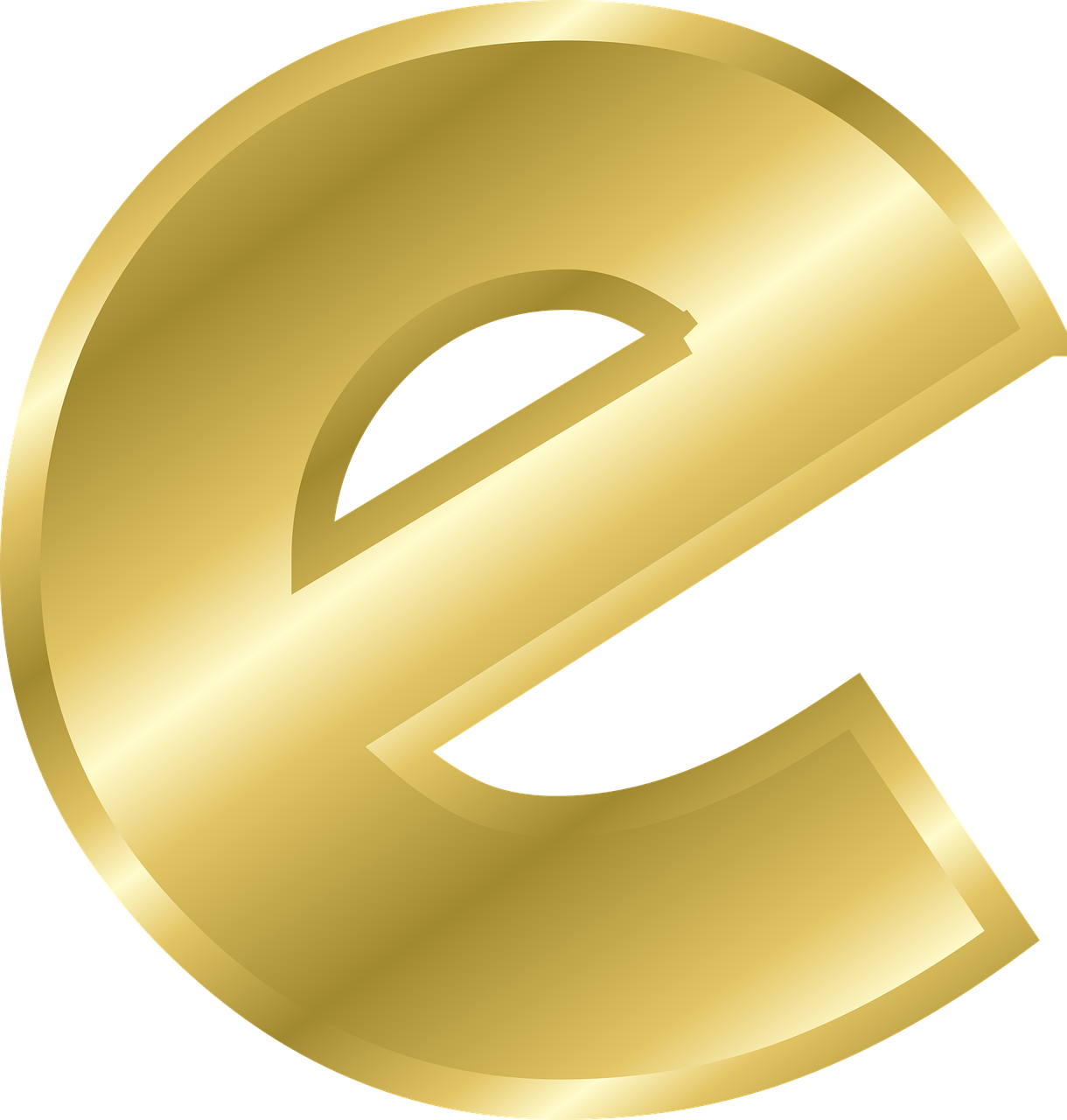 Golden Letter E