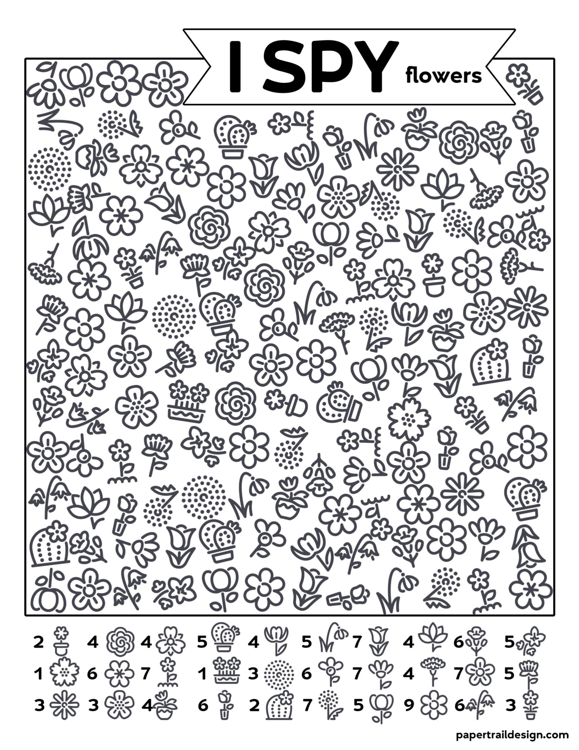 I Spy Printable Sheets