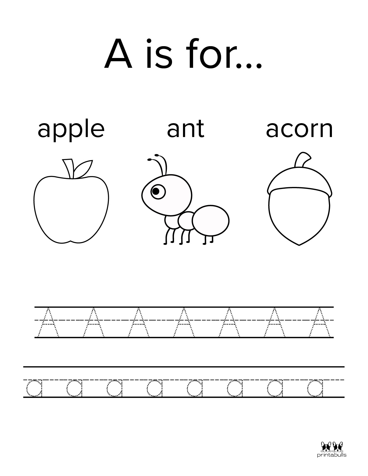Letter A Worksheets Free Printable