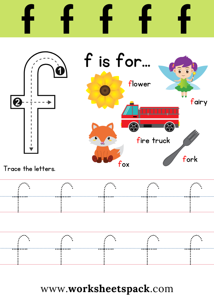 Letter F Worksheets Printable
